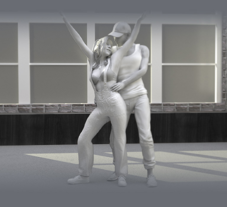 Lover dating - sexy dance in a nightclub