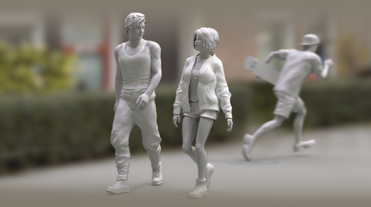 3d teenager motion-walk