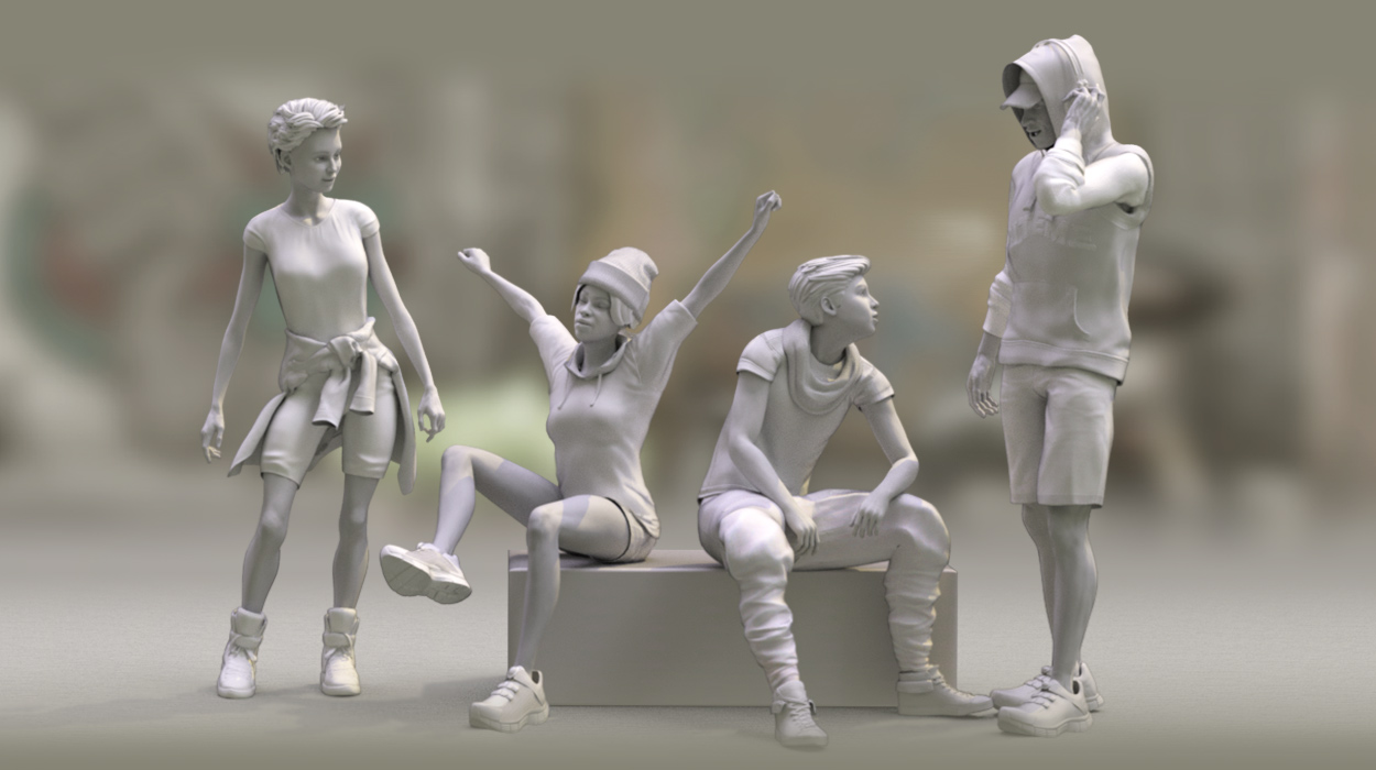 3d teenager motion-hangout and chat