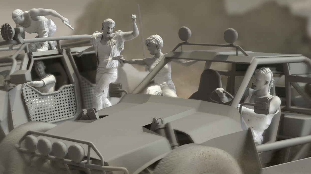 stunt driving-Vehicle Interactions for Action Movie