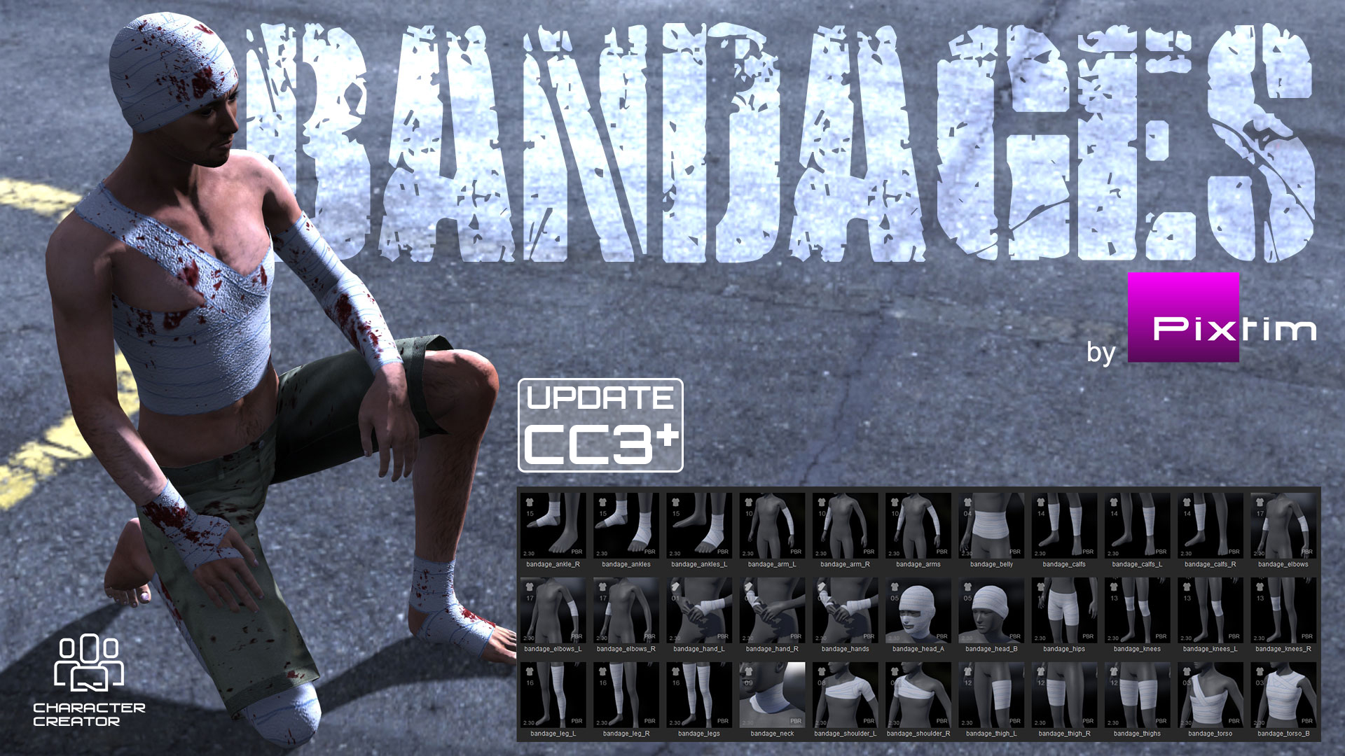 Bandages Pack (33 parts) CC3+
