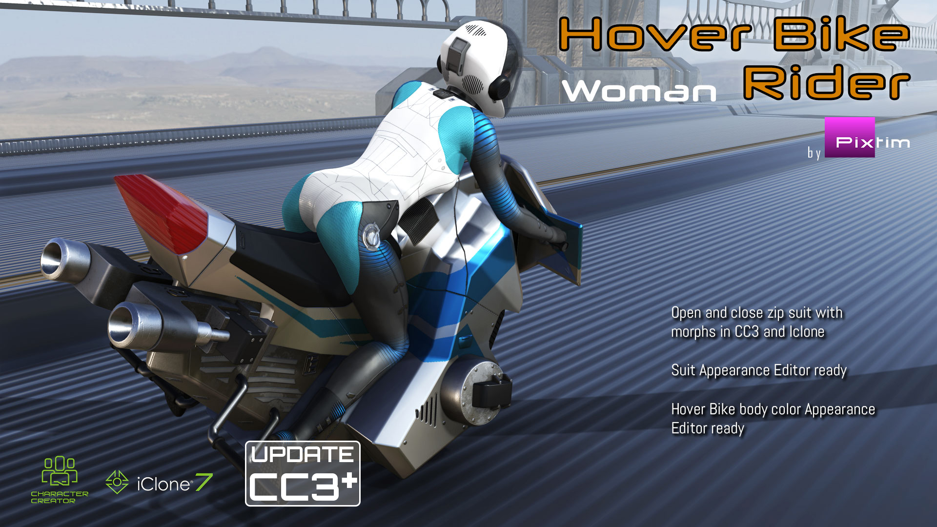 Hover Bike Rider Woman