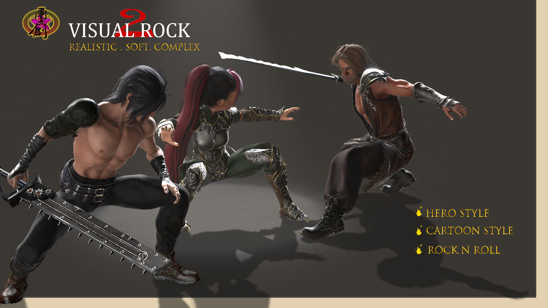 YC - Visual Rock 2-Hair Pack