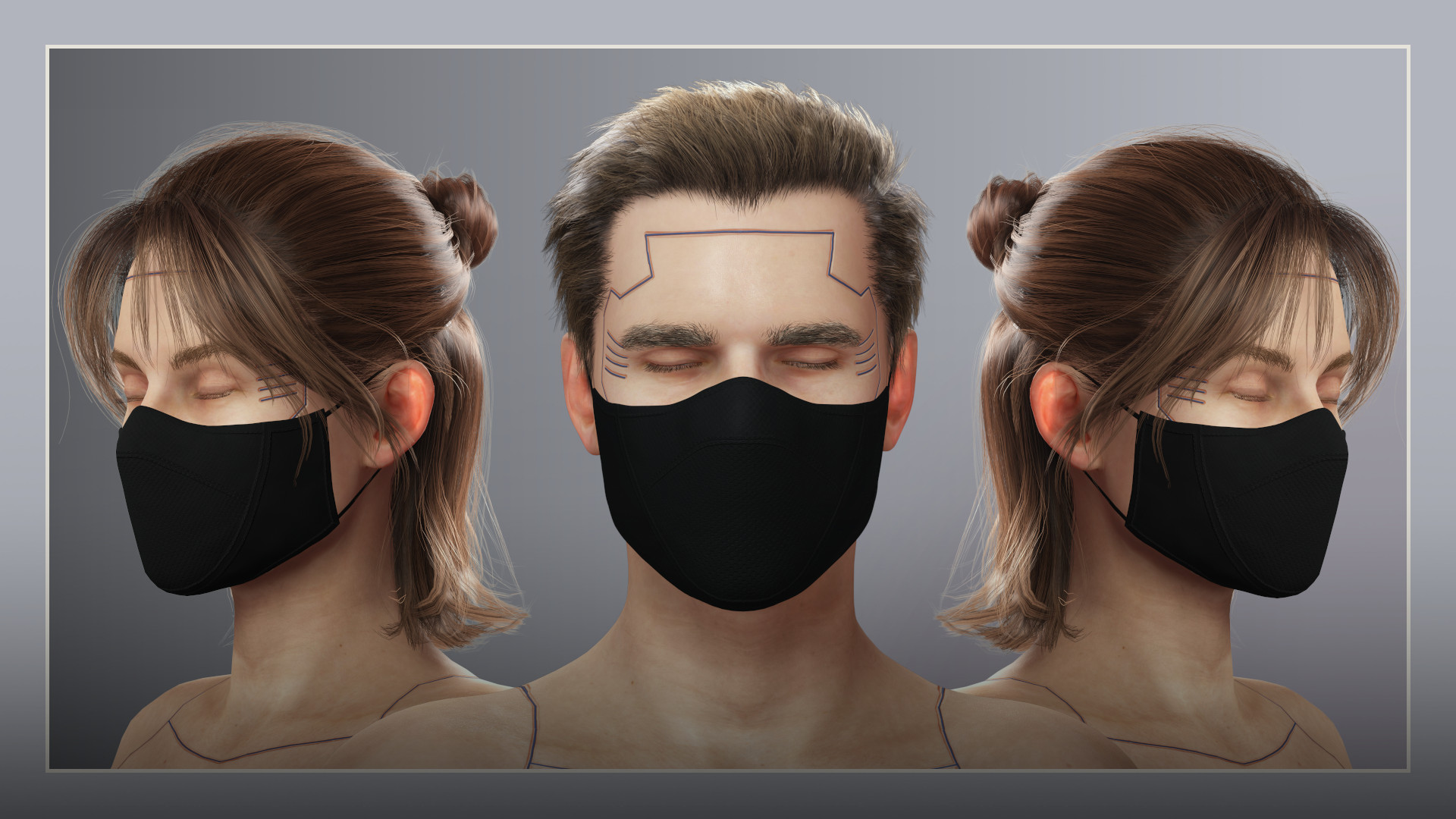 Cyberpunk - Face Masks - Character Creator/Accessory - Reallusion ...