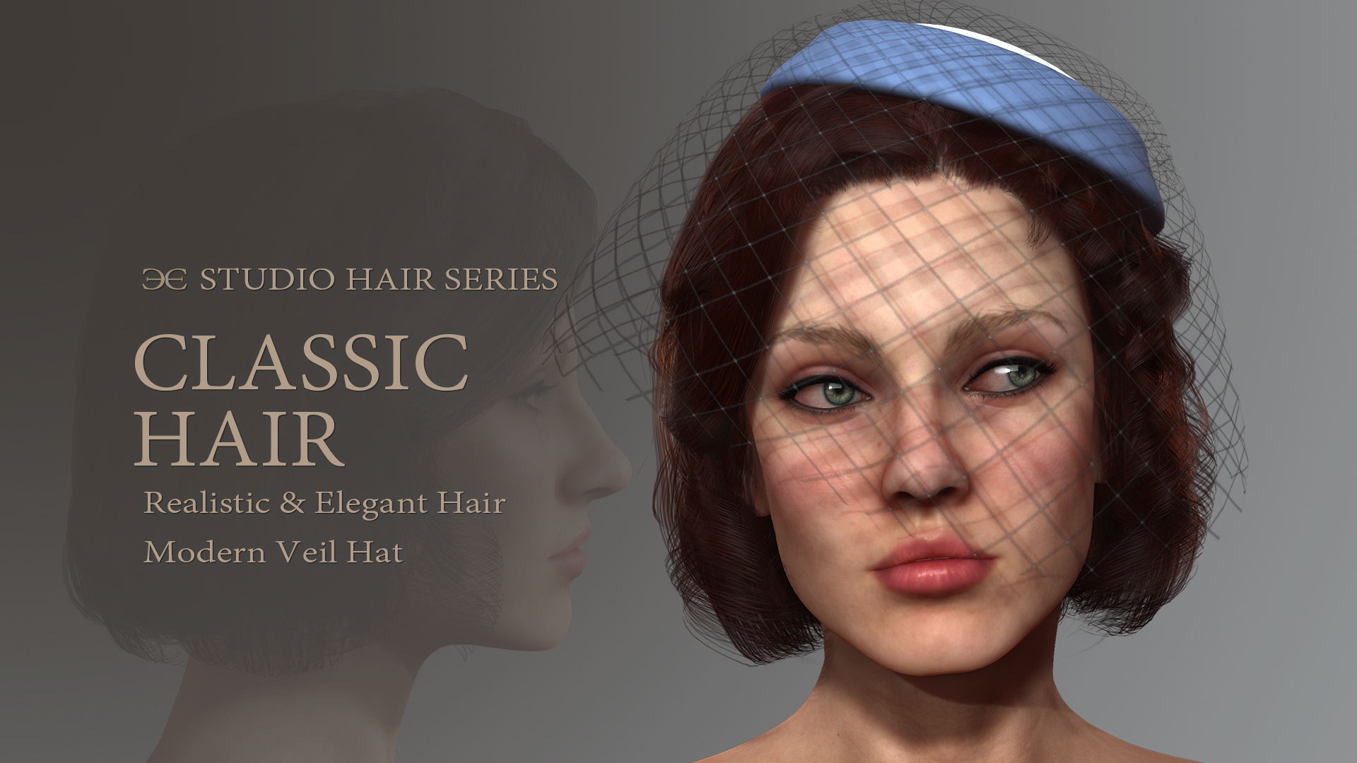 Classic Curve With Veil Hat