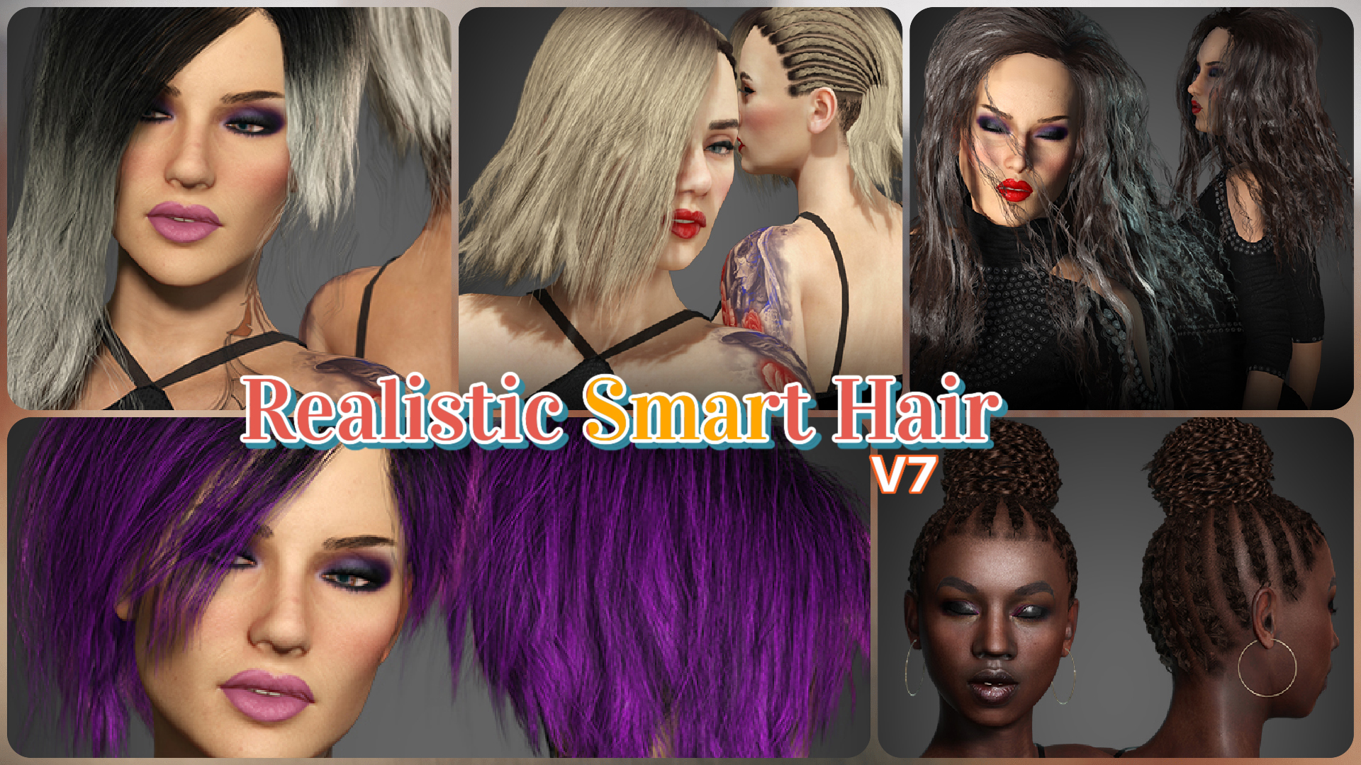 Realistic Hair V7 - 5 Pack