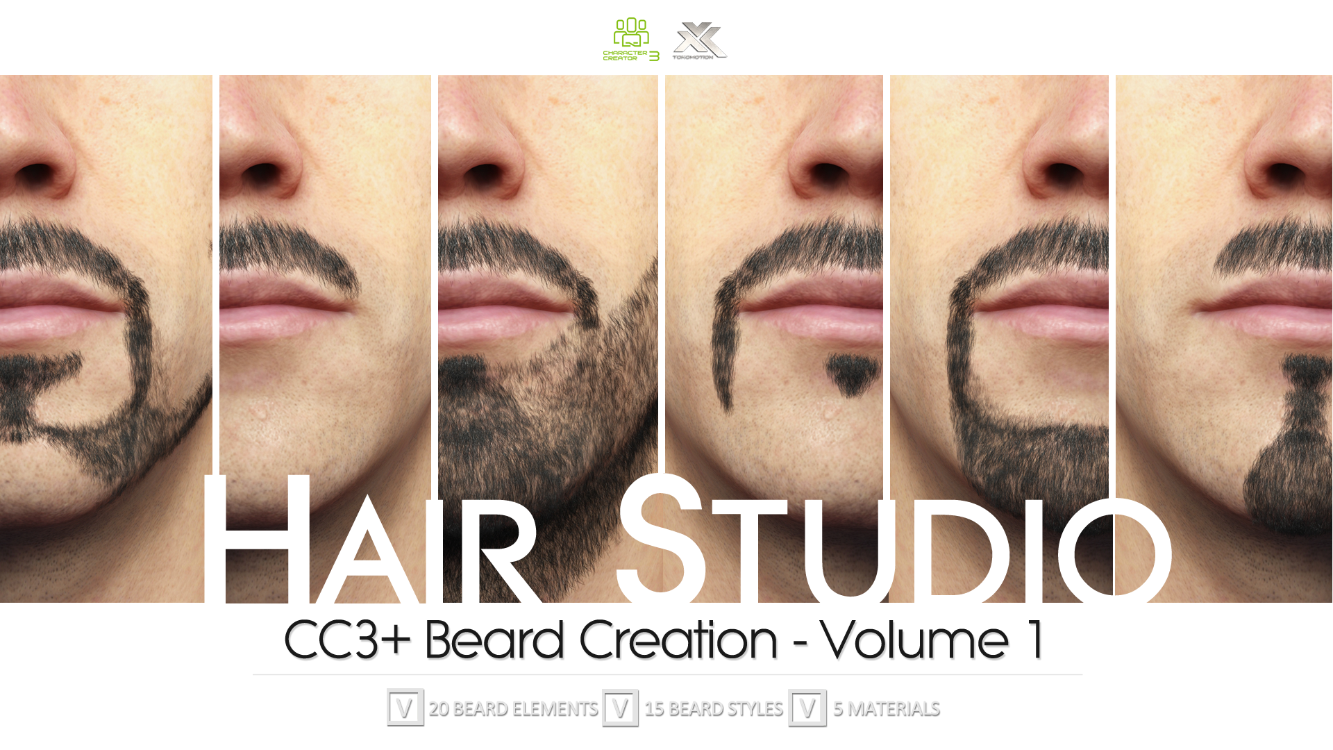 HairStudio - Beard Styles  - Character Creator/Hair - Reallusion  Content Store
