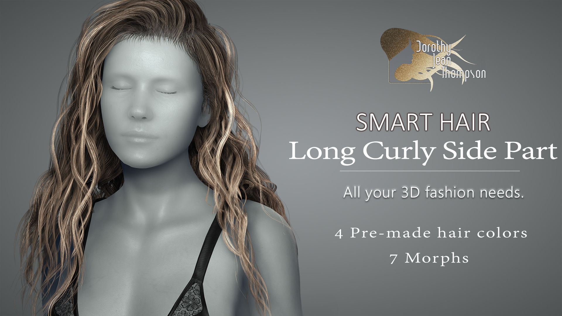 Long Curly Side Part Hair