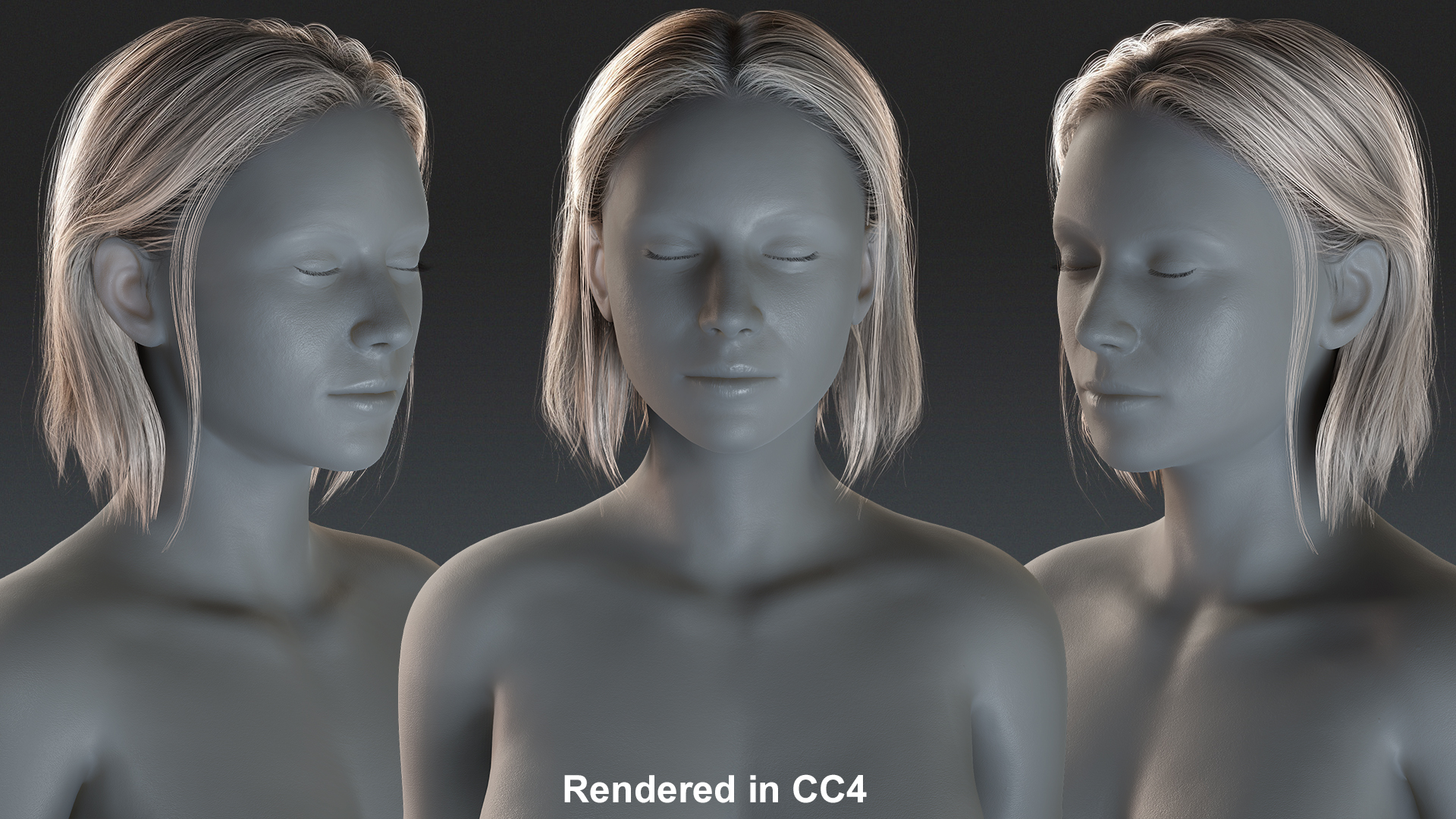 Sleek Middle Part - Character Creator/Hair - Reallusion Content Store