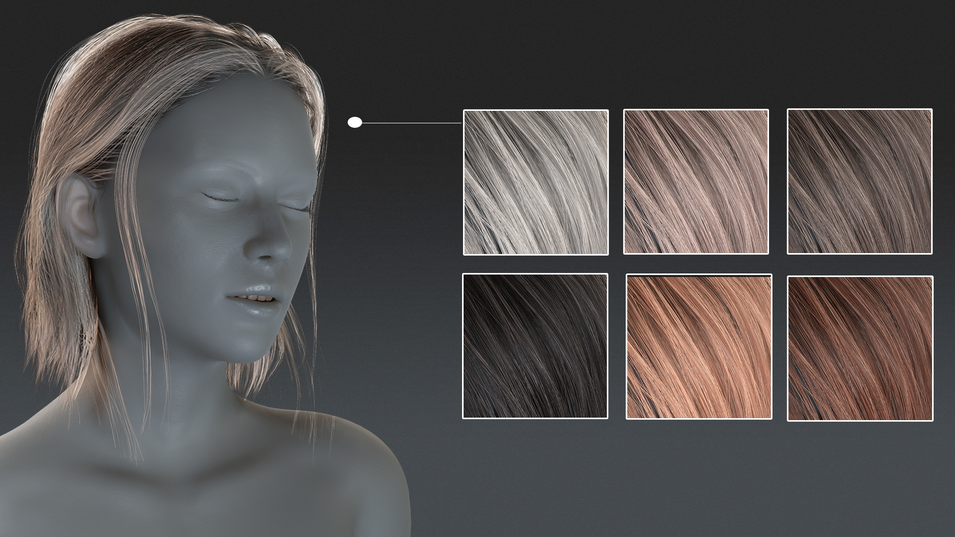 Sleek Middle Part - Character Creator/Hair - Reallusion Content Store
