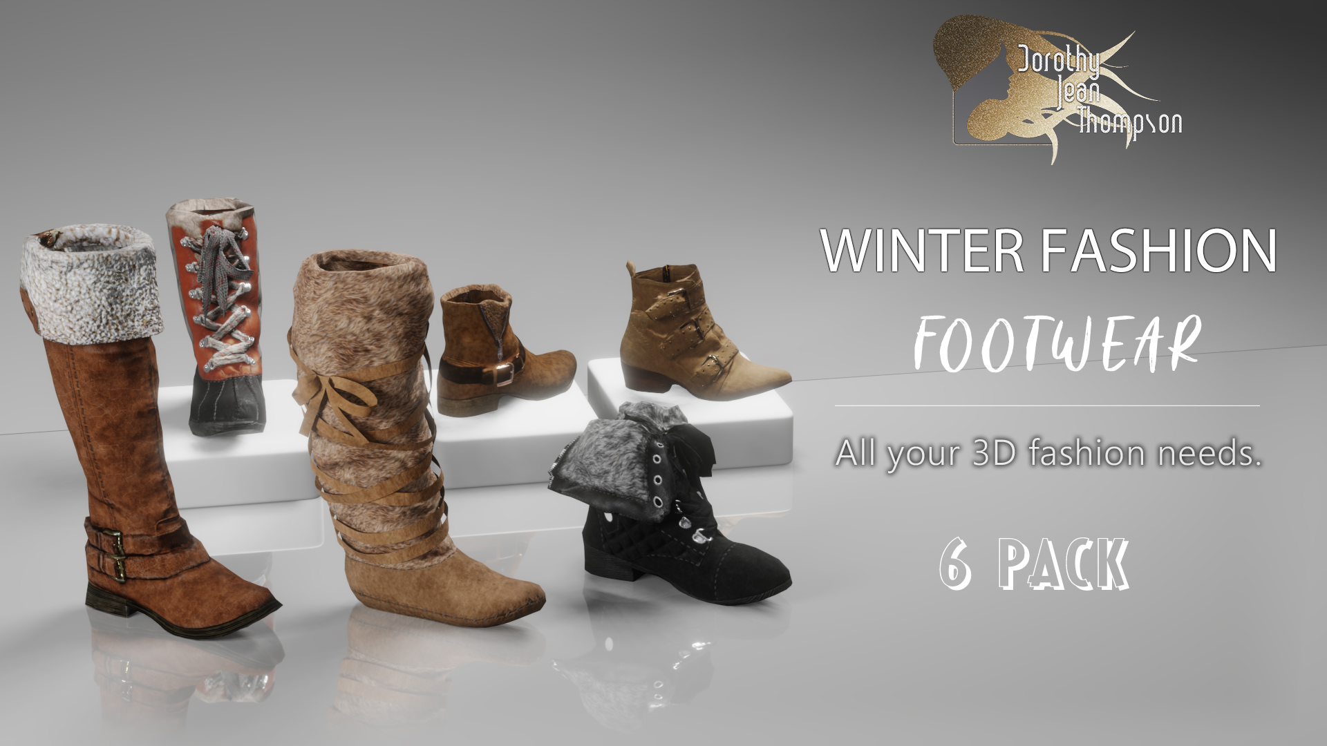 Winter Fashion Footwear - 6 Pack