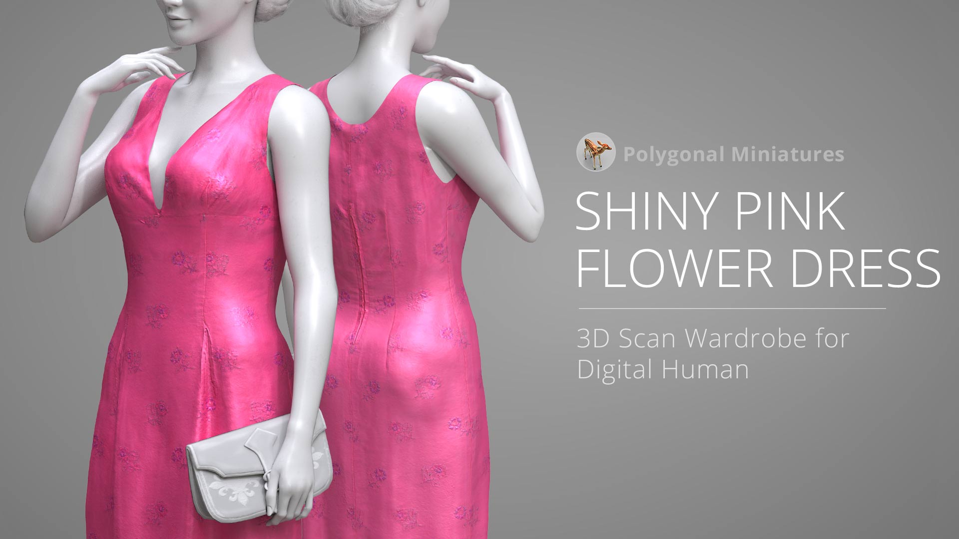 Shiny Pink Flower Dress