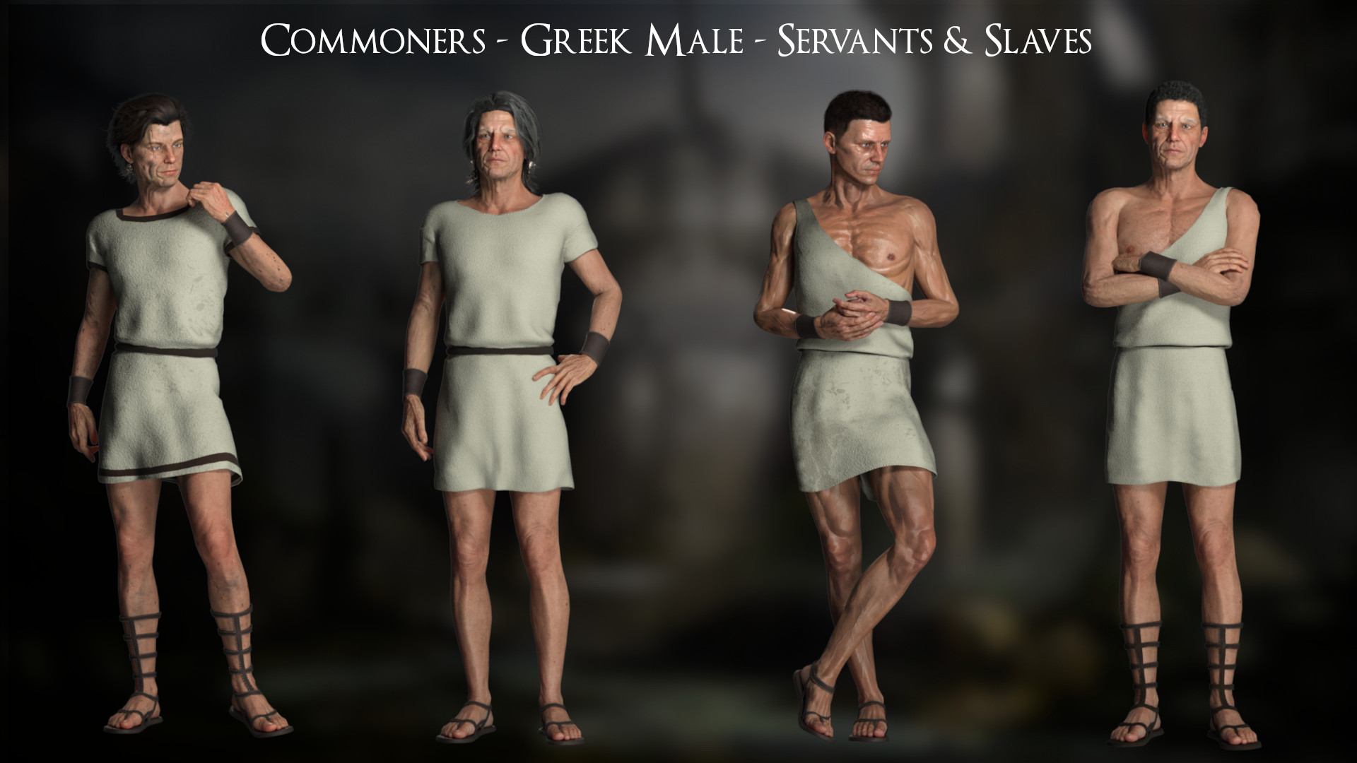 Historical - Greek Male Commoners - Character Creator/Outfit - Reallusion  Content Store