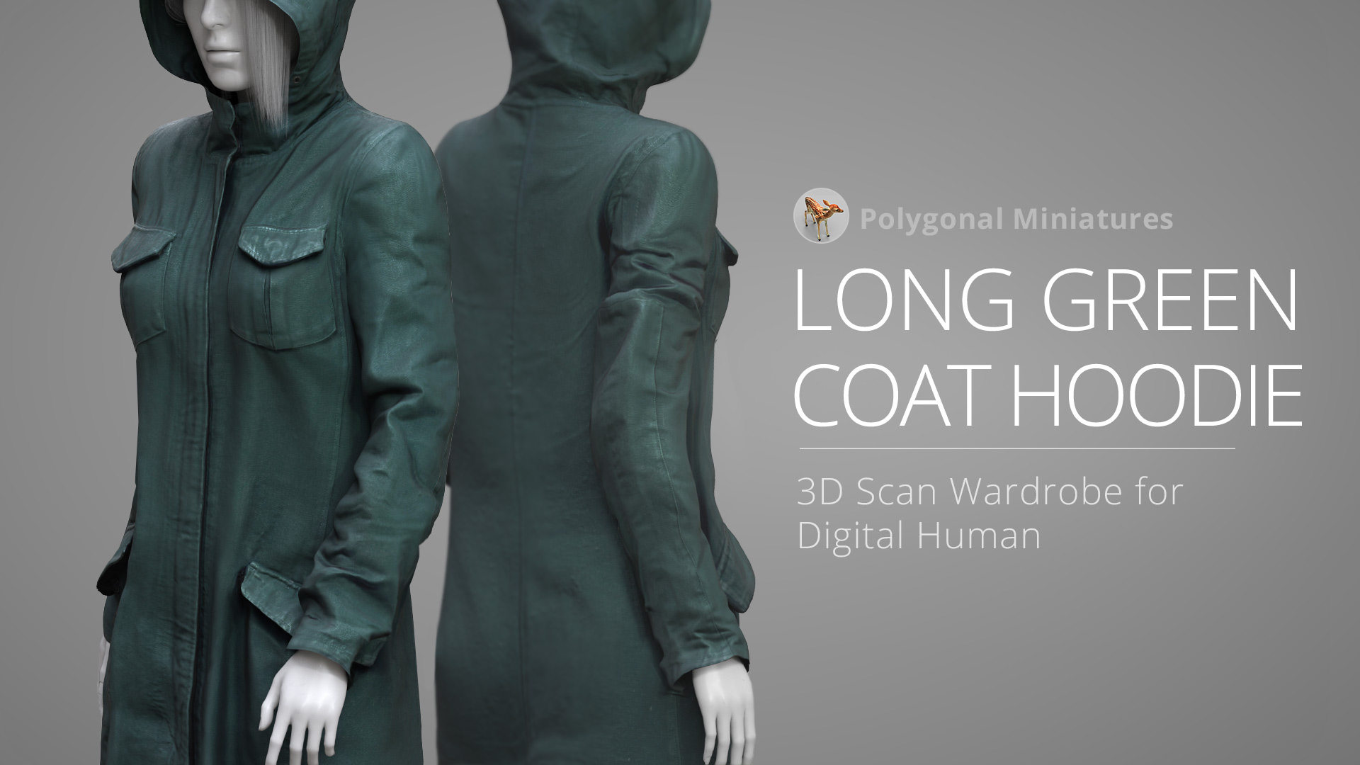 Long Green Coat Hoodie