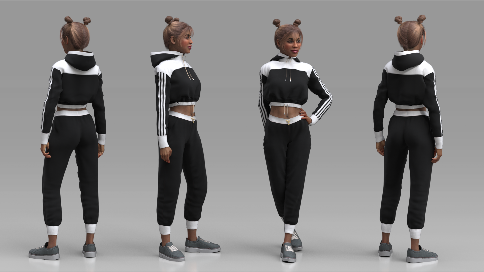 Cropped Hoodies - Character Creator/Outfit - Reallusion Content Store