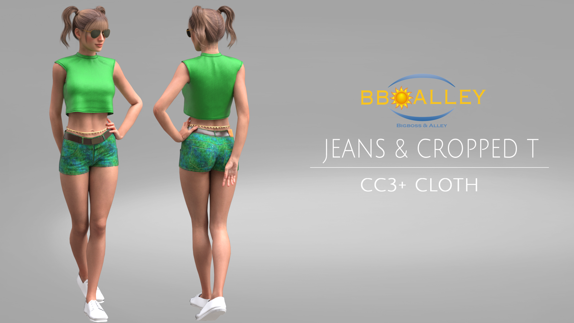 Jeans & Cropped T-shirts