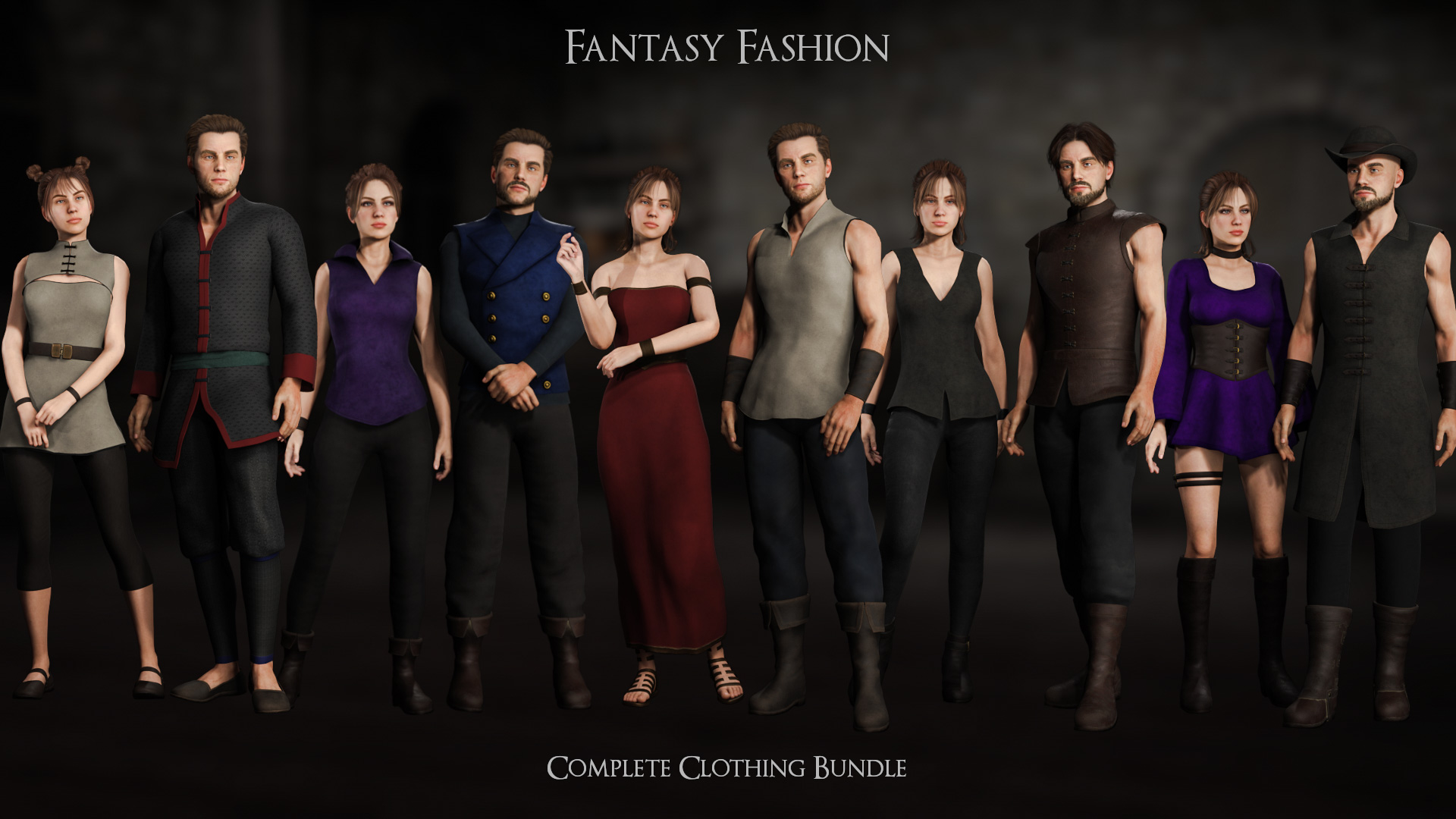 Fantasy Fashion - Complete Clothing Bundle - Character Creator