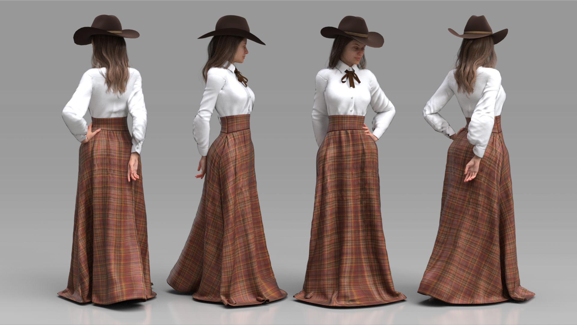 women's traditional cowgirl dress Vintage Western Print Spaghetti Strap Maxi YTD perfect for beach vacations Historical Cowgirls - Character Creator/Outfit