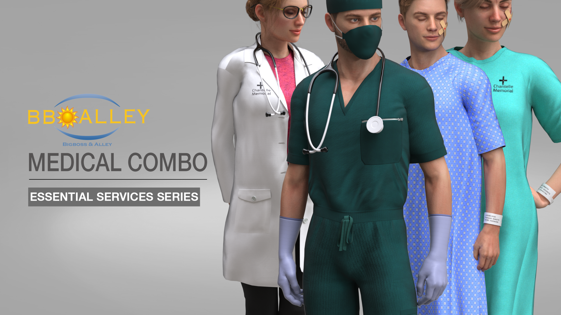 Medical Combo Character Creator Outfit Reallusion Content Store