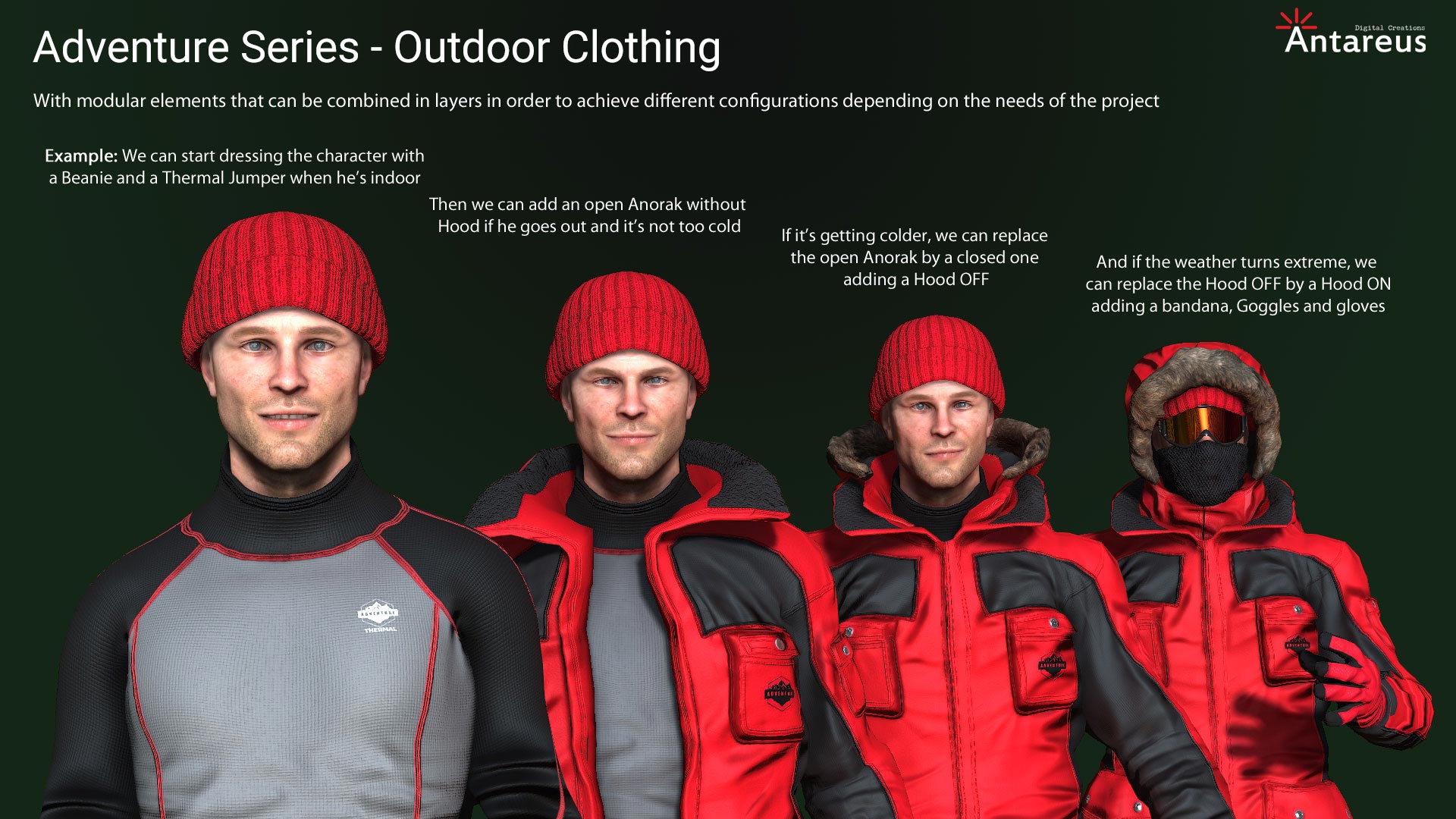Adventure Series - Outdoor Clothing - Character Creator/Outfit