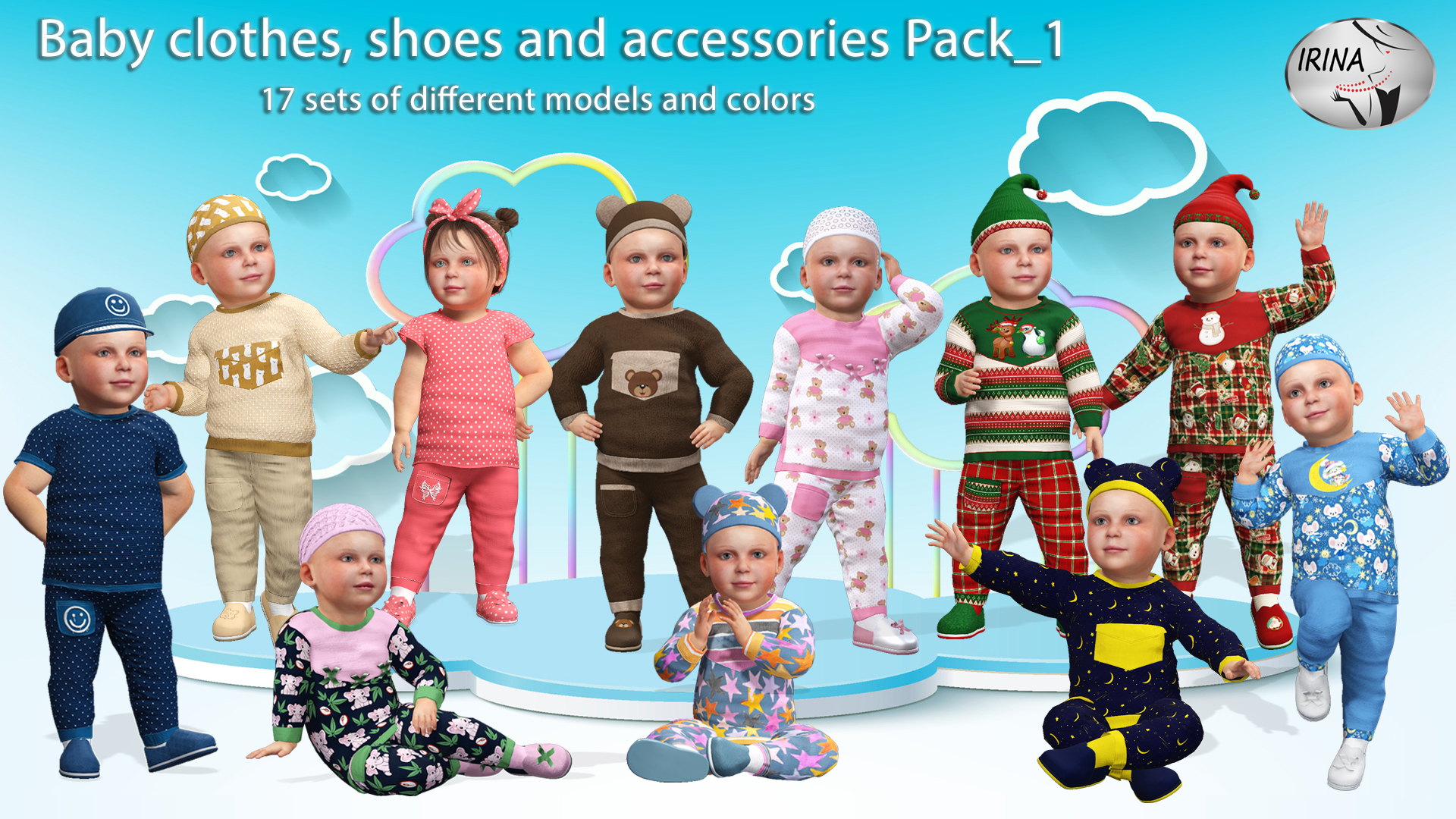 Baby clothes, shoes and accessories Pack_1 - Character Creator/Outfit ...