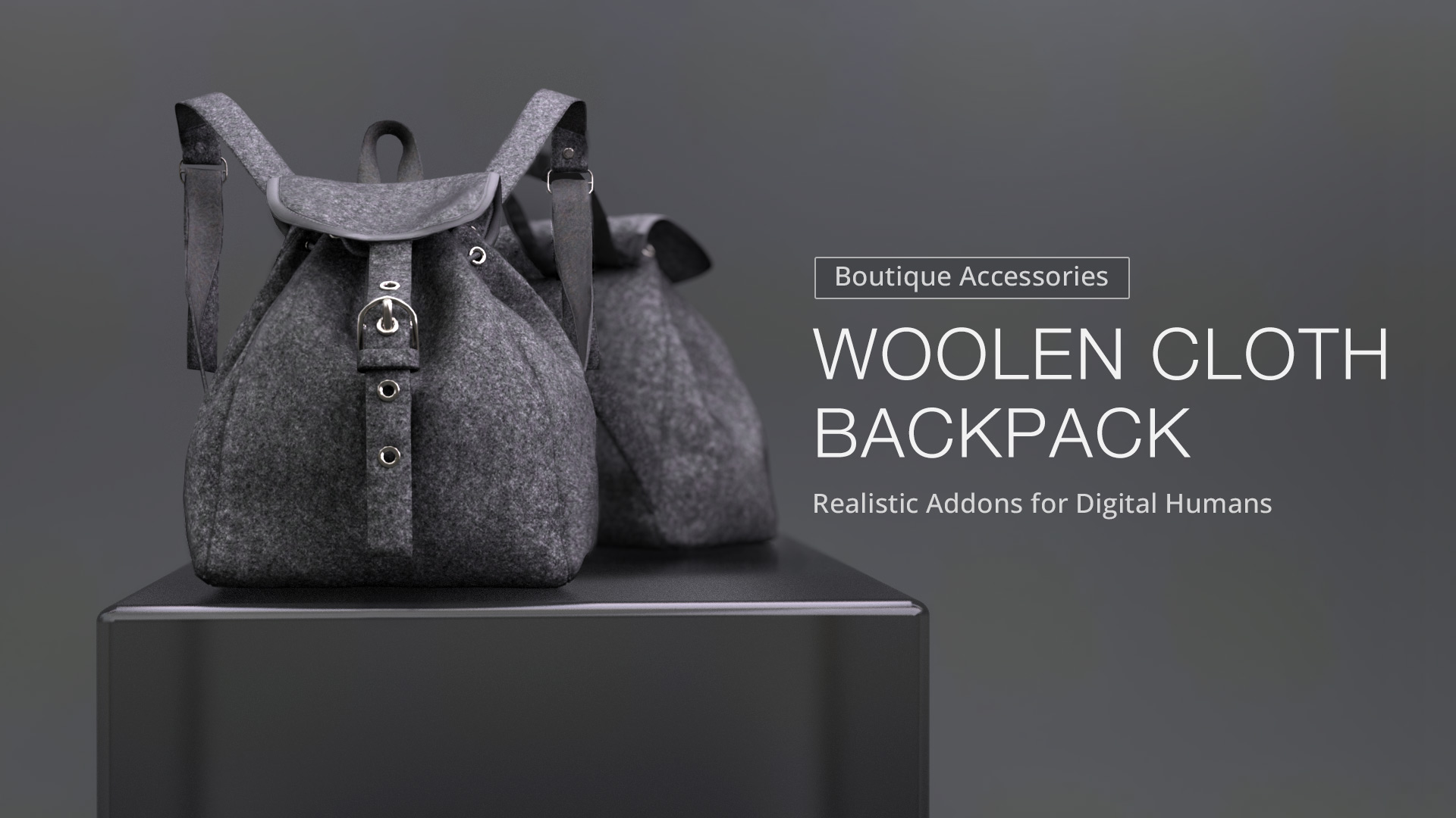Woolen Cloth Backpack