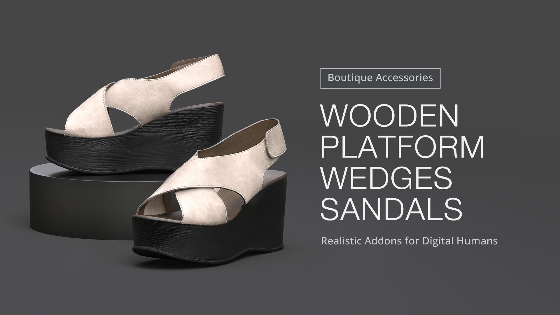 Wooden Platform Wedges Sandals