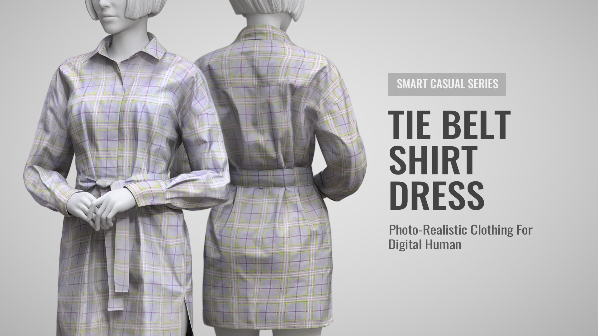Tie Belt Shirt Dress