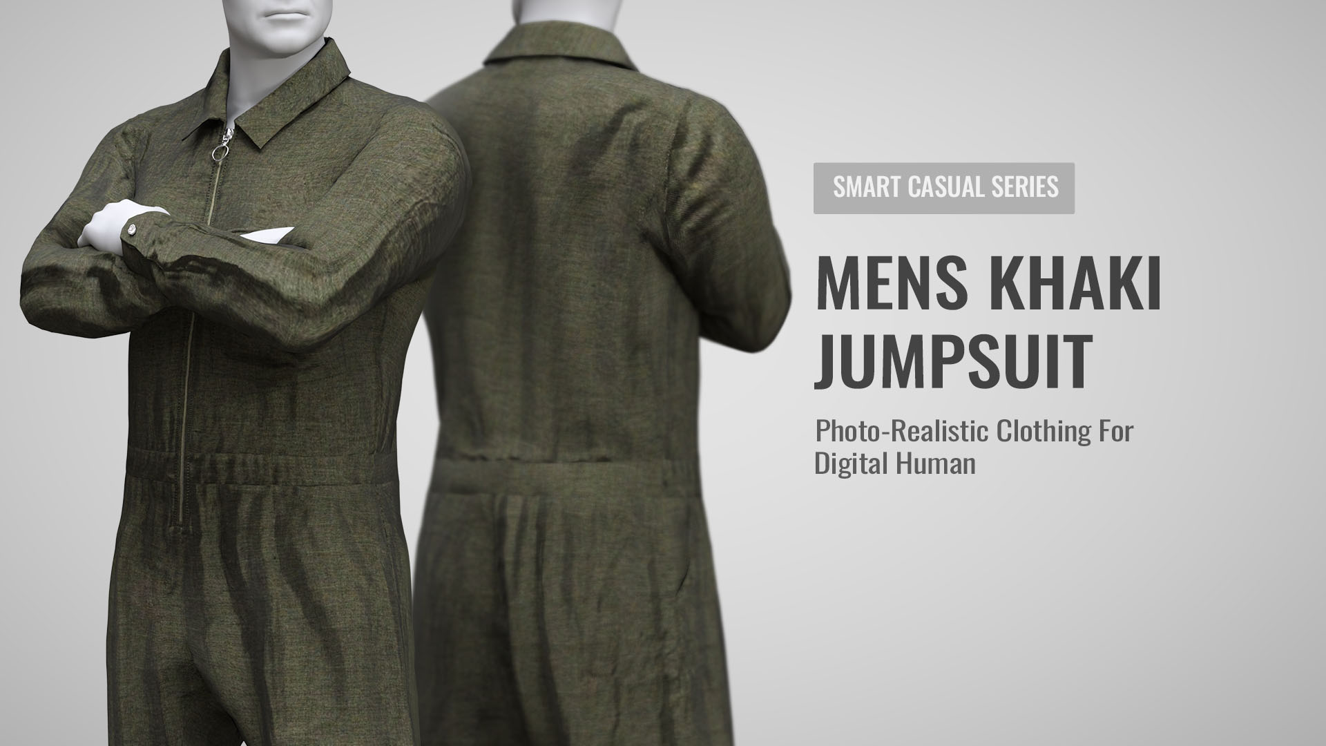 Mens Khaki Jumpsuit
