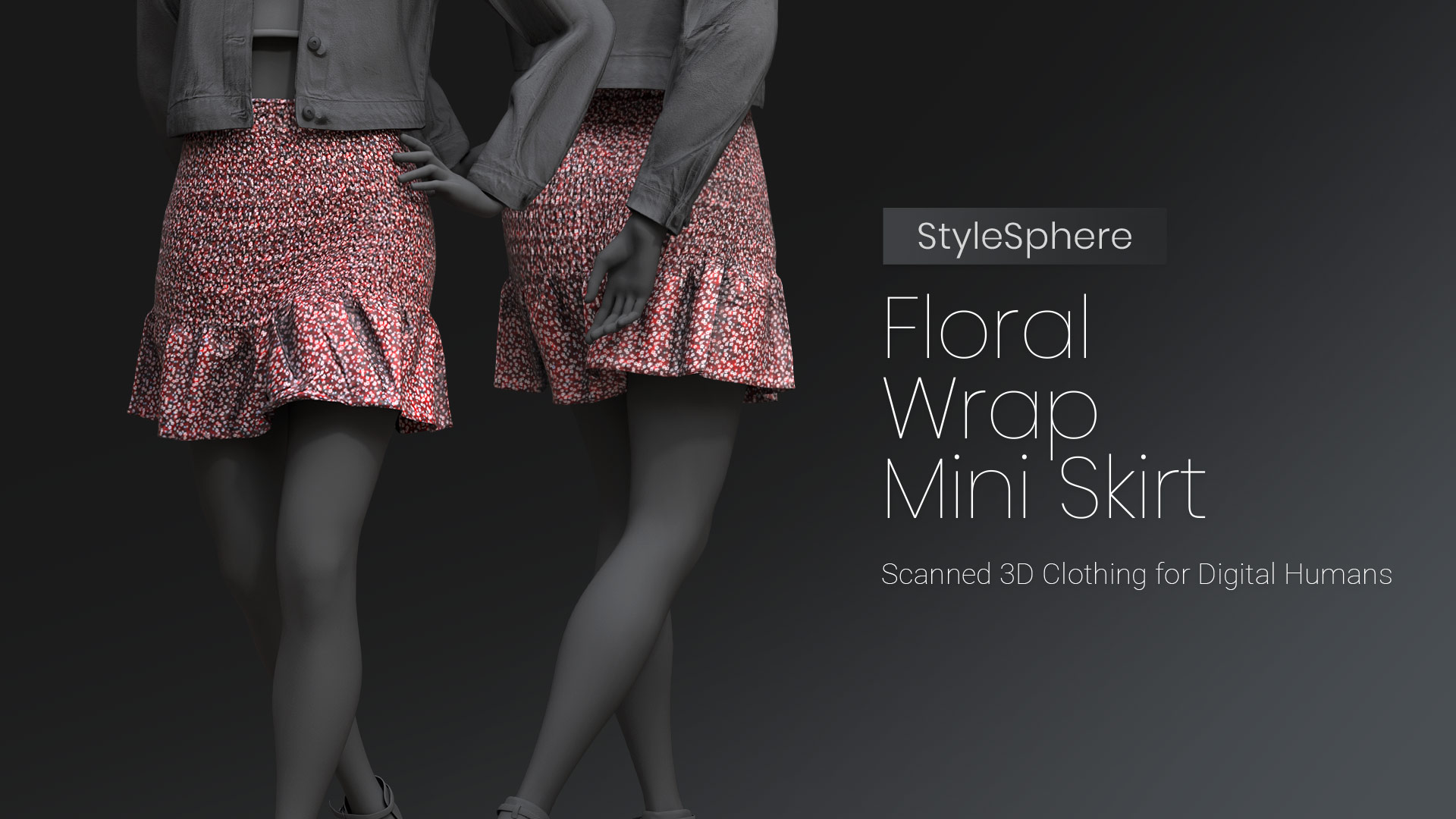 Floral Wrap Mini Skirt