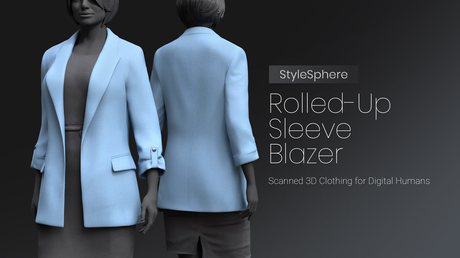 Rolled-Up Sleeve Blazer