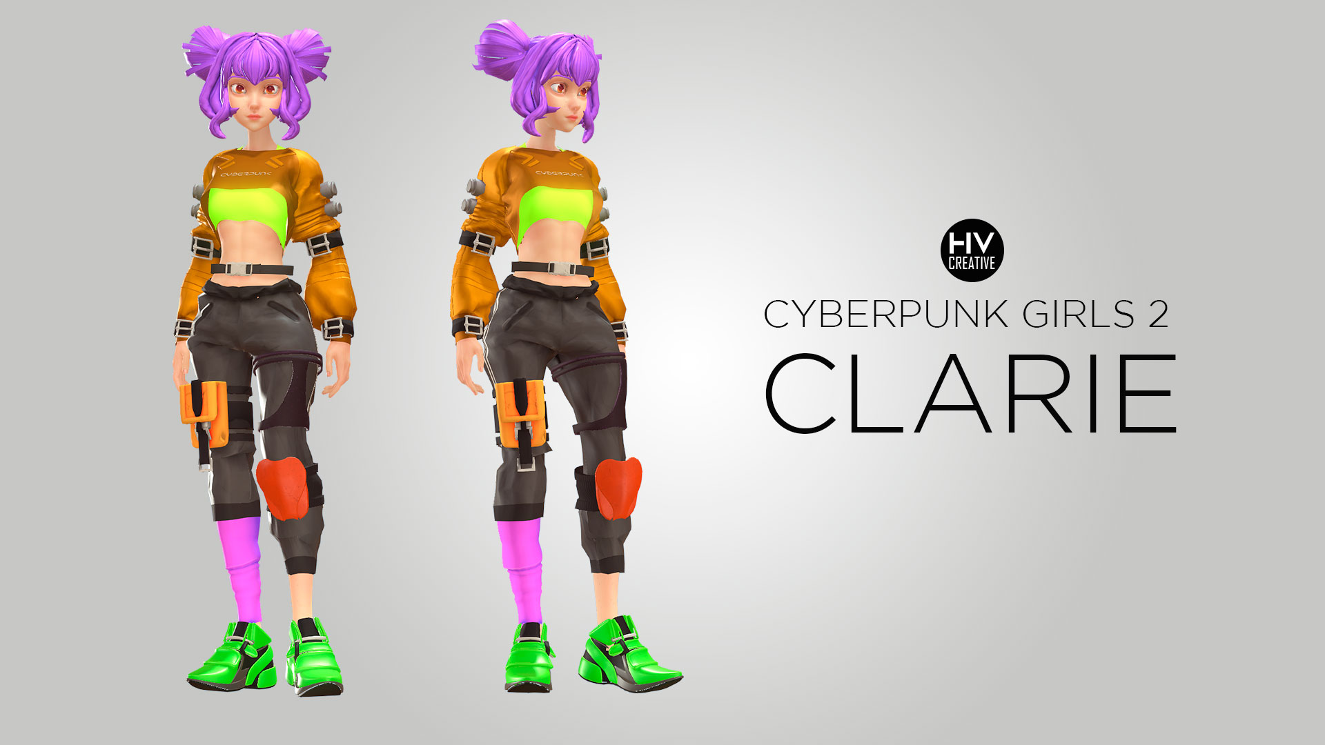 Stylized Cyberpunk Props and Animated Character in Props - UE