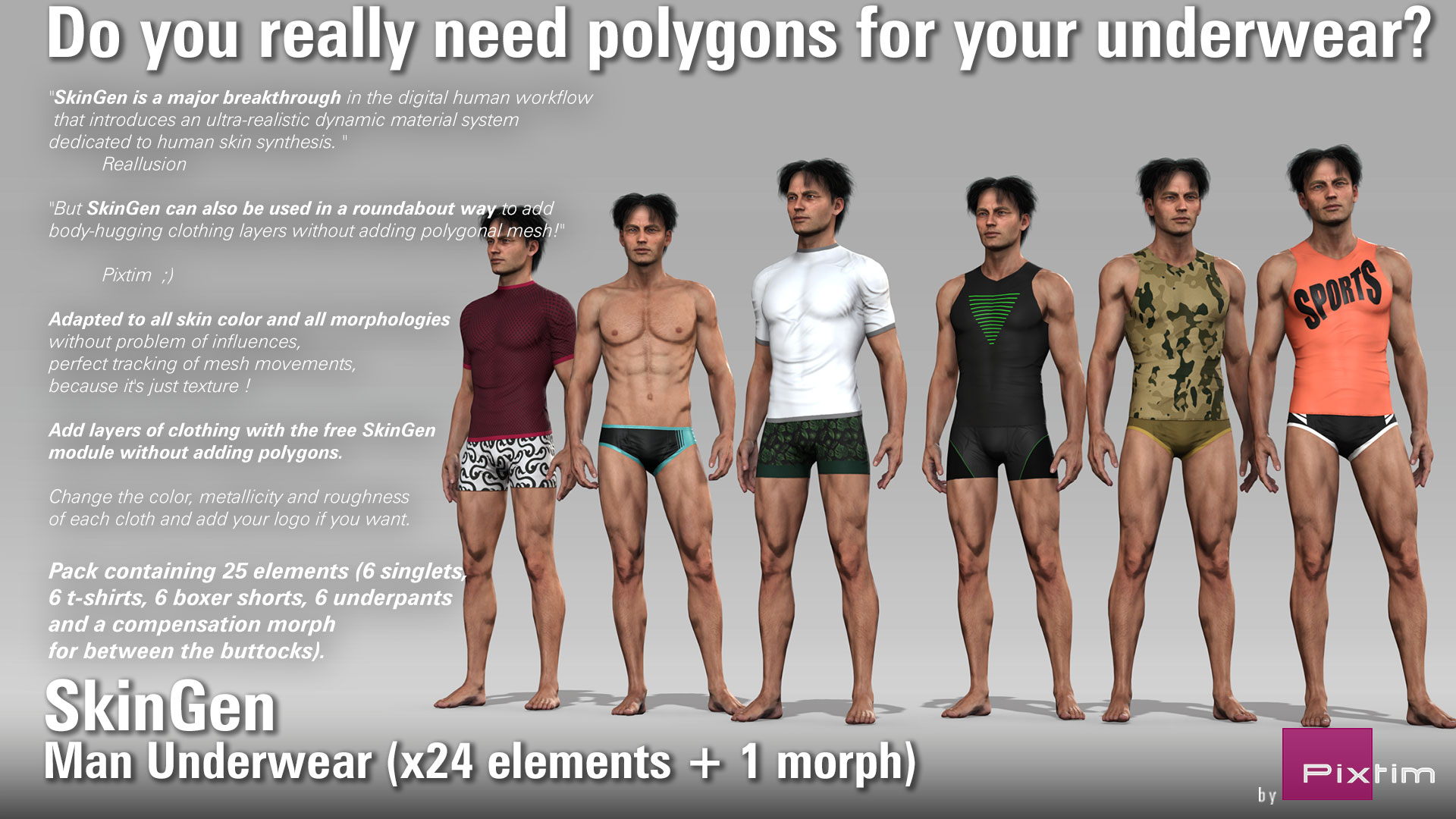 SkinGen Man Underwear Bundle