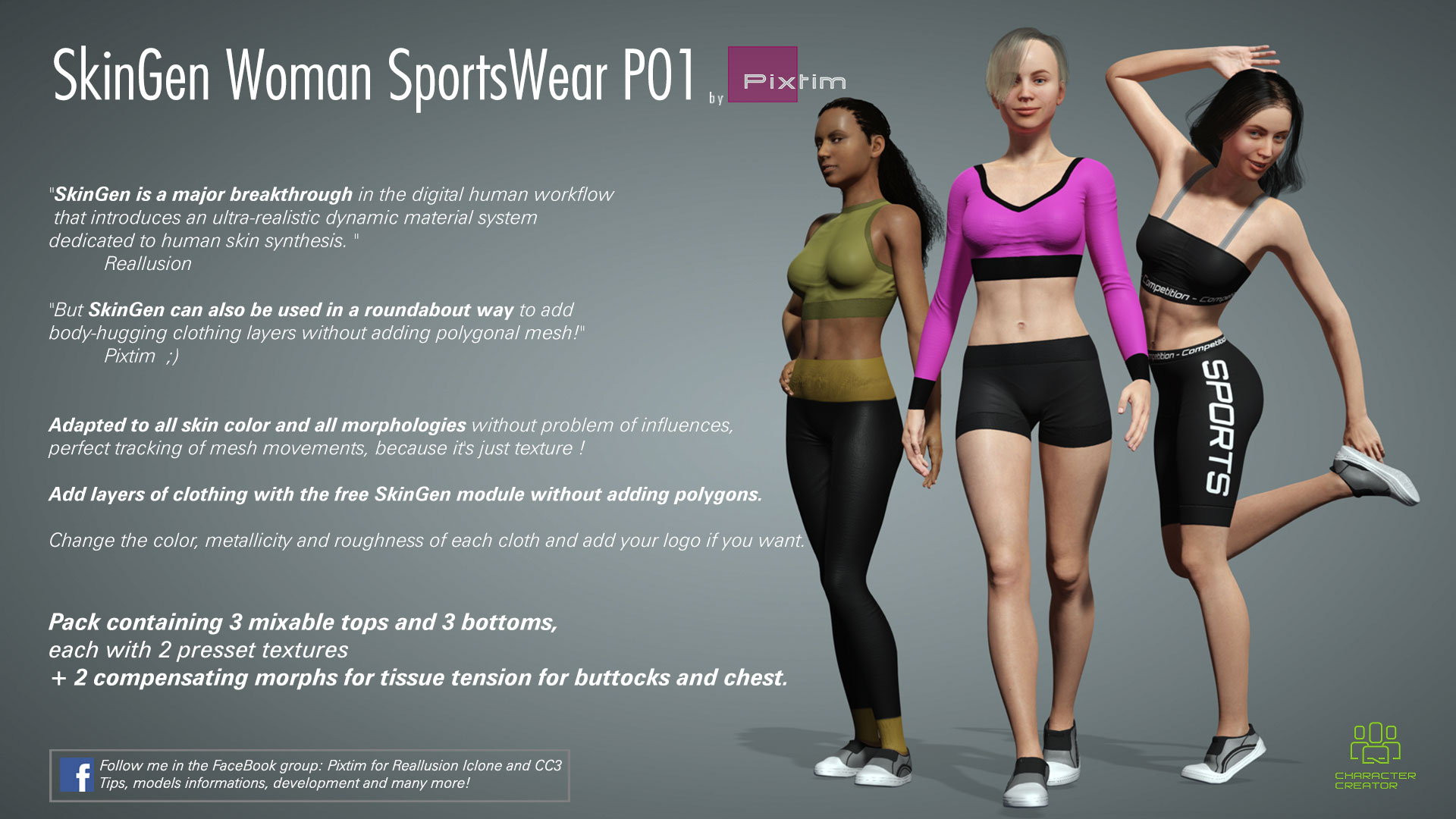SkinGen Woman SportsWear P01