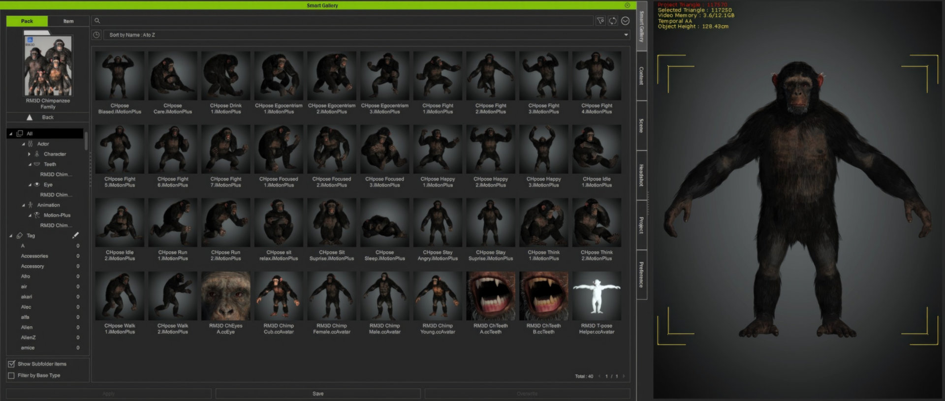 RM3D Chimpanzee Family - Character Creator/Actor - Reallusion Content Store