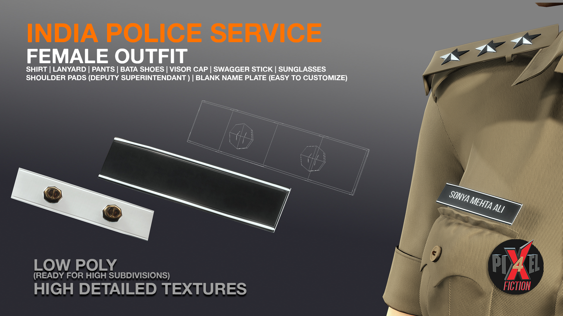 IPS India Police Officer Women Outfit - Character Creator/Outfit ...
