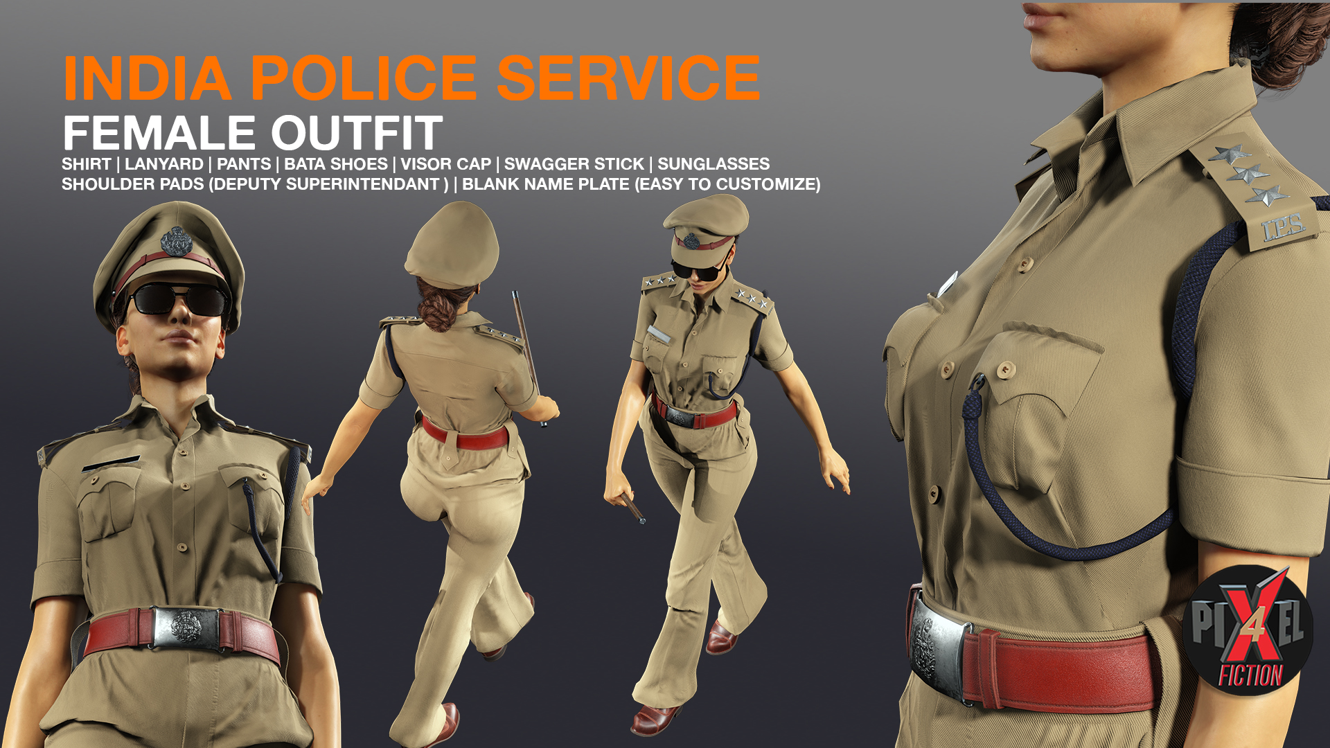 IPS India Police Officer Women Outfit - Character Creator/Outfit ...