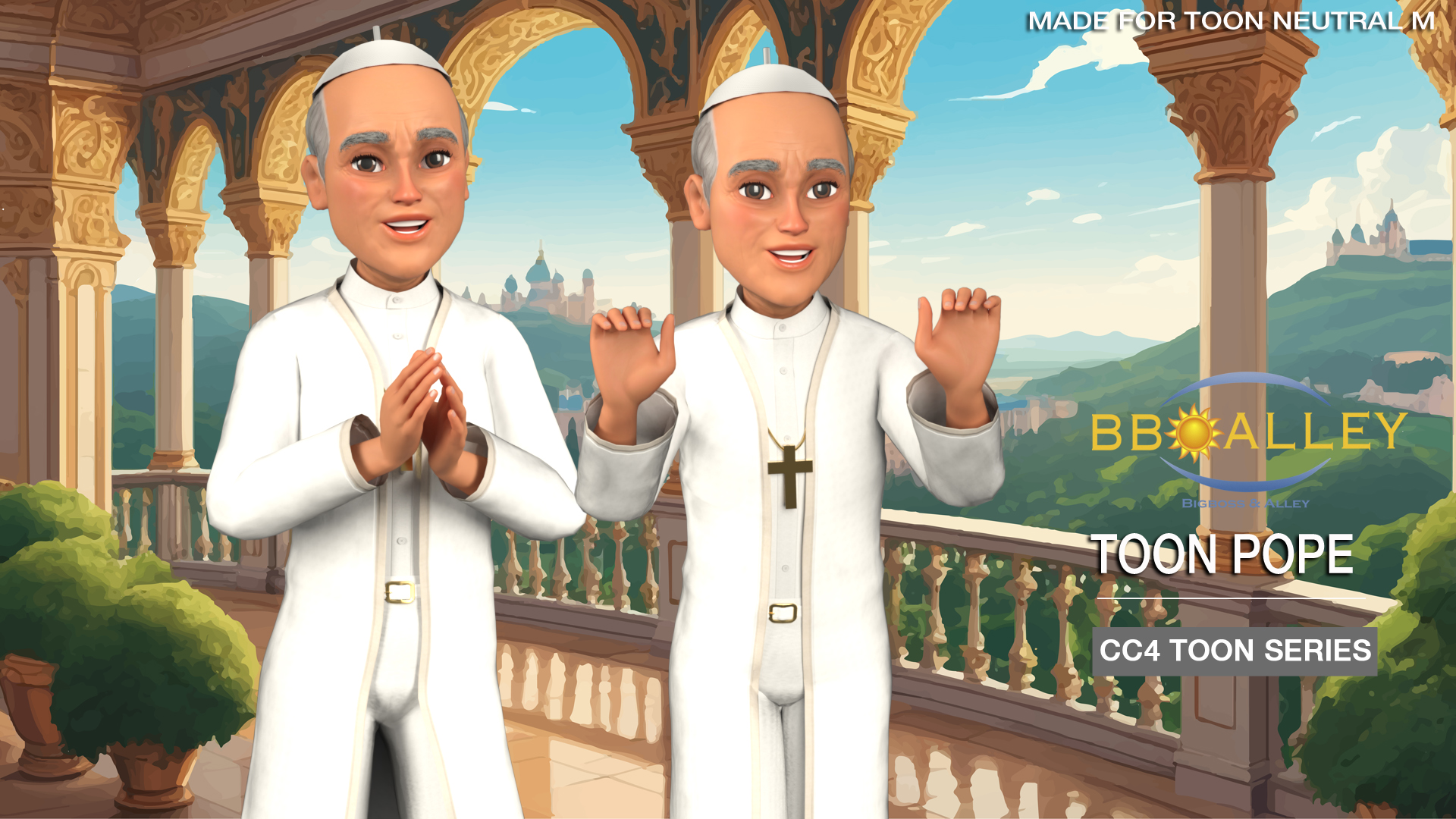 Pope Character Toon Pope - Character Creator/Outfit - Reallusion Content Store