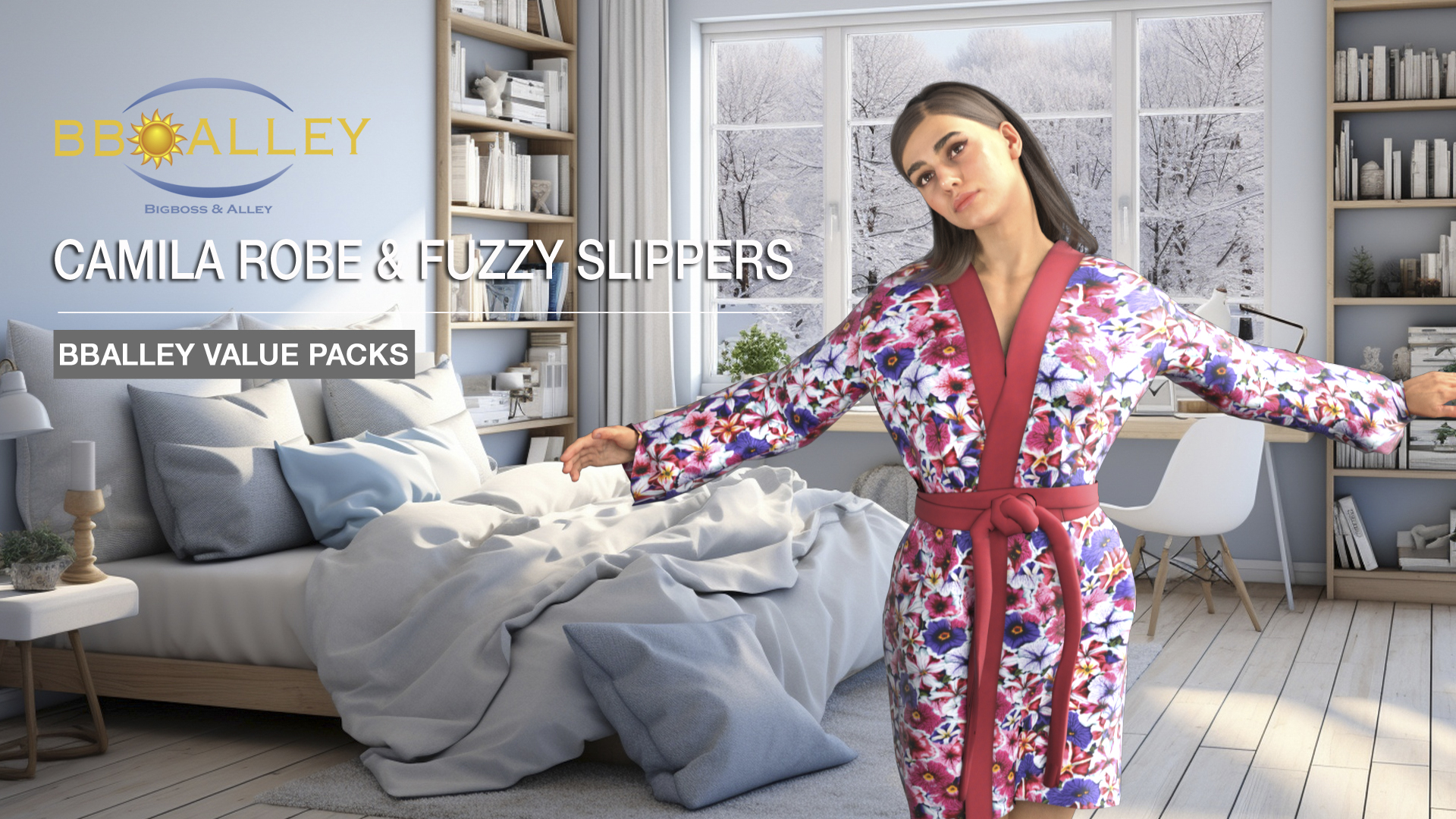 Camila Robe & Fuzzy Slippers