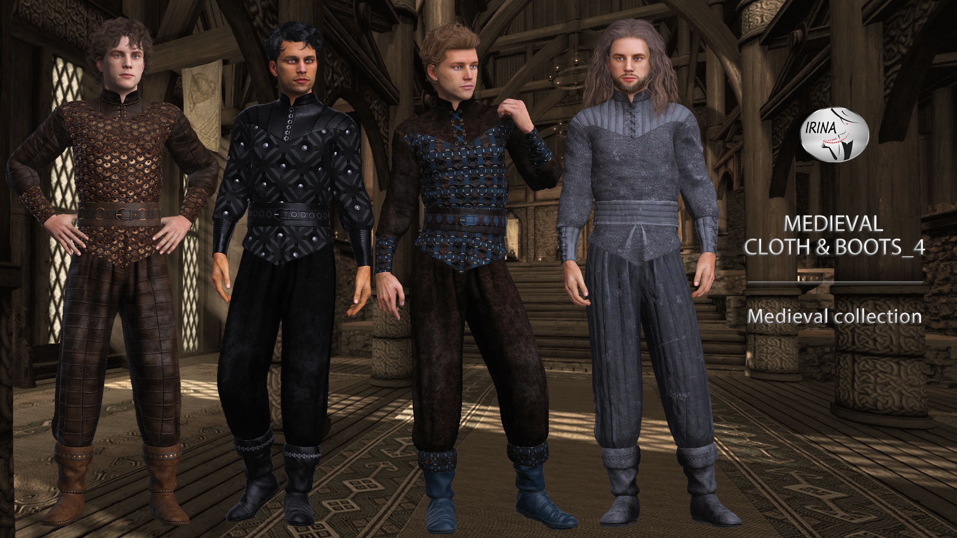 Medieval cloth and boots_4 - Character Creator/Outfit - Reallusion ...