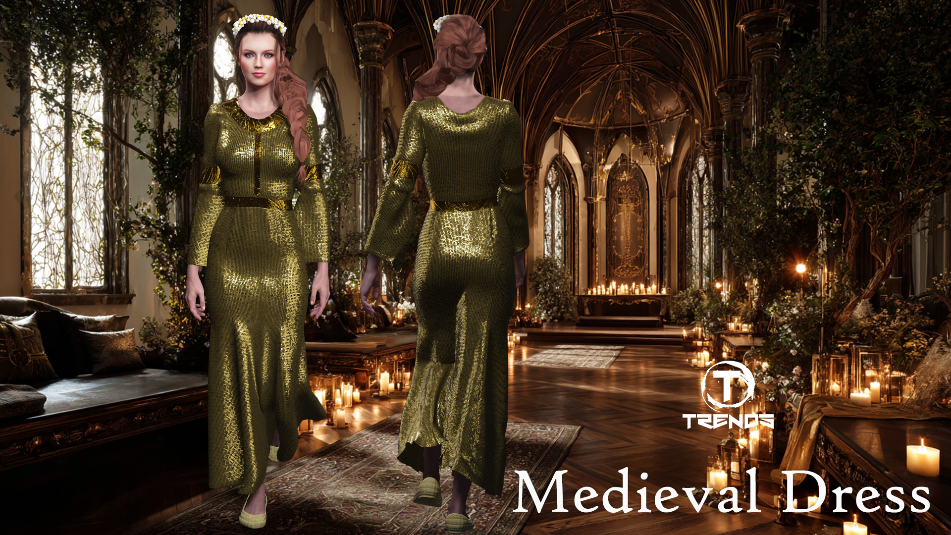 Medieval Dress - Character Creator/Outfit - Reallusion Content Store