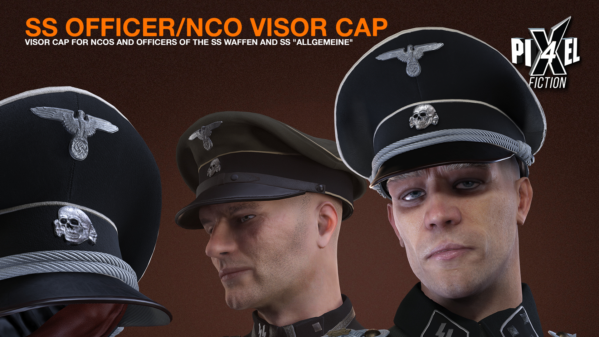 SS Officer - NCO Visor Cap