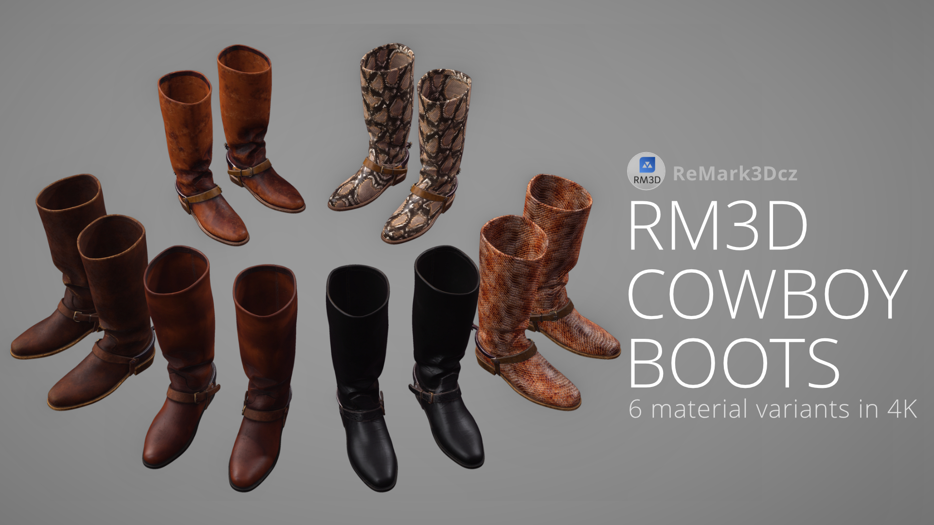 RM3D Cowboy Boots