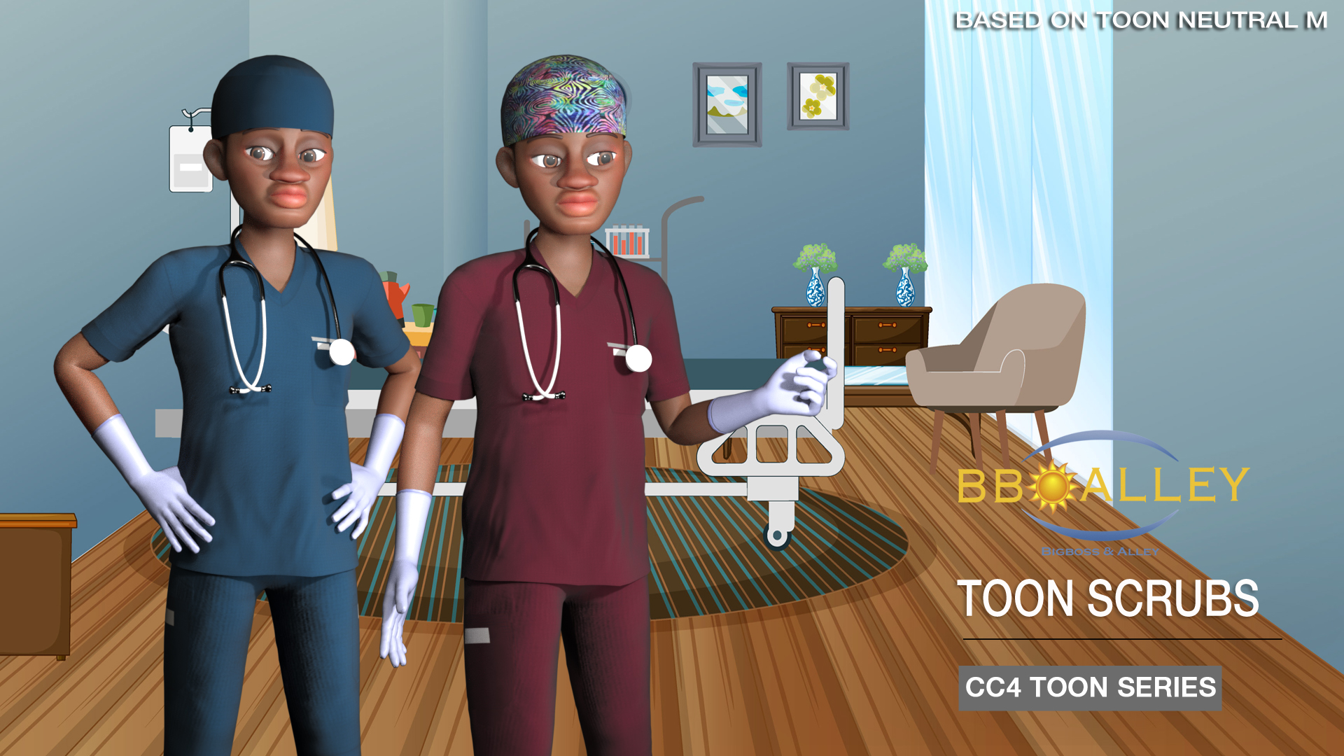 Toon Neutral M Scrubs