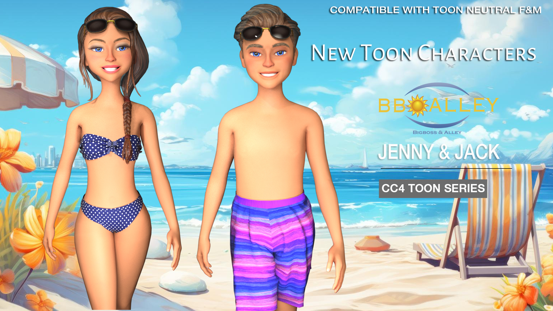 Jenny & Jack Toon N Character Creator/Outfit Reallusion Content Store