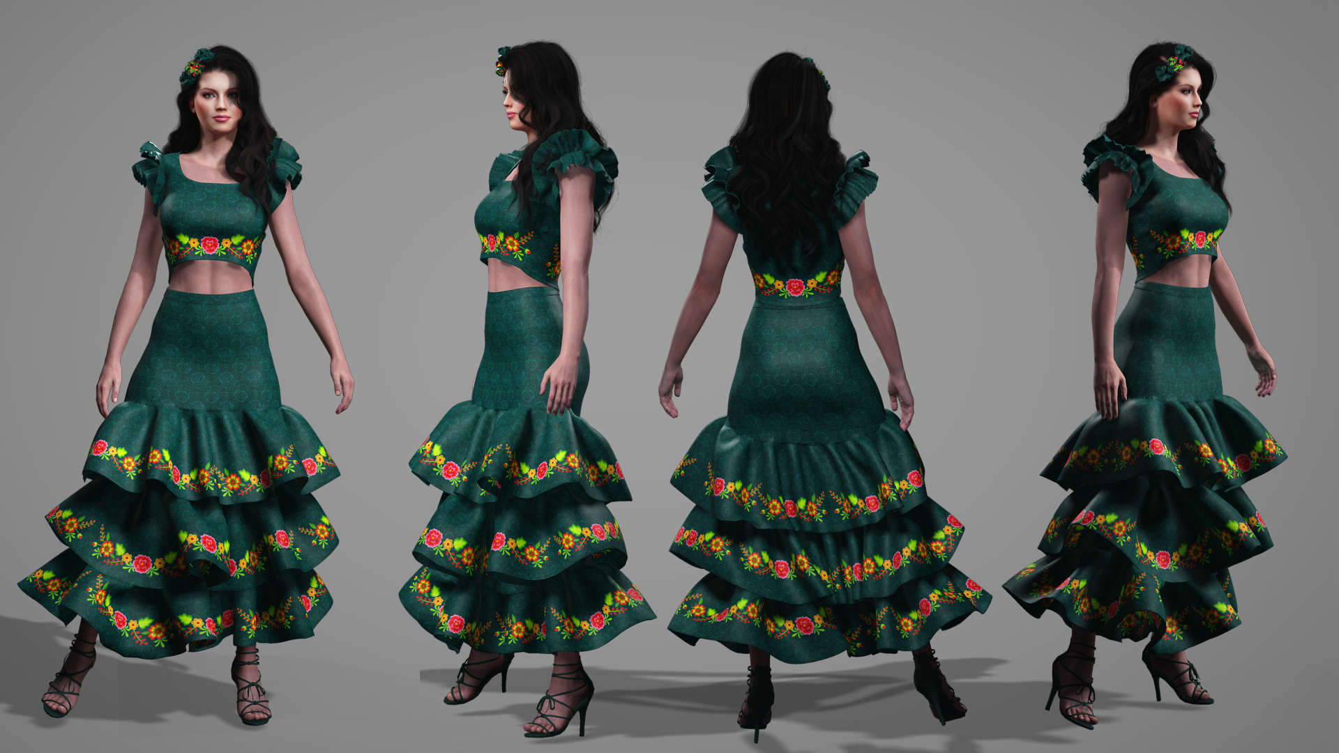 Mexican Dresses - Character Creator/Outfit - Reallusion Content Store
