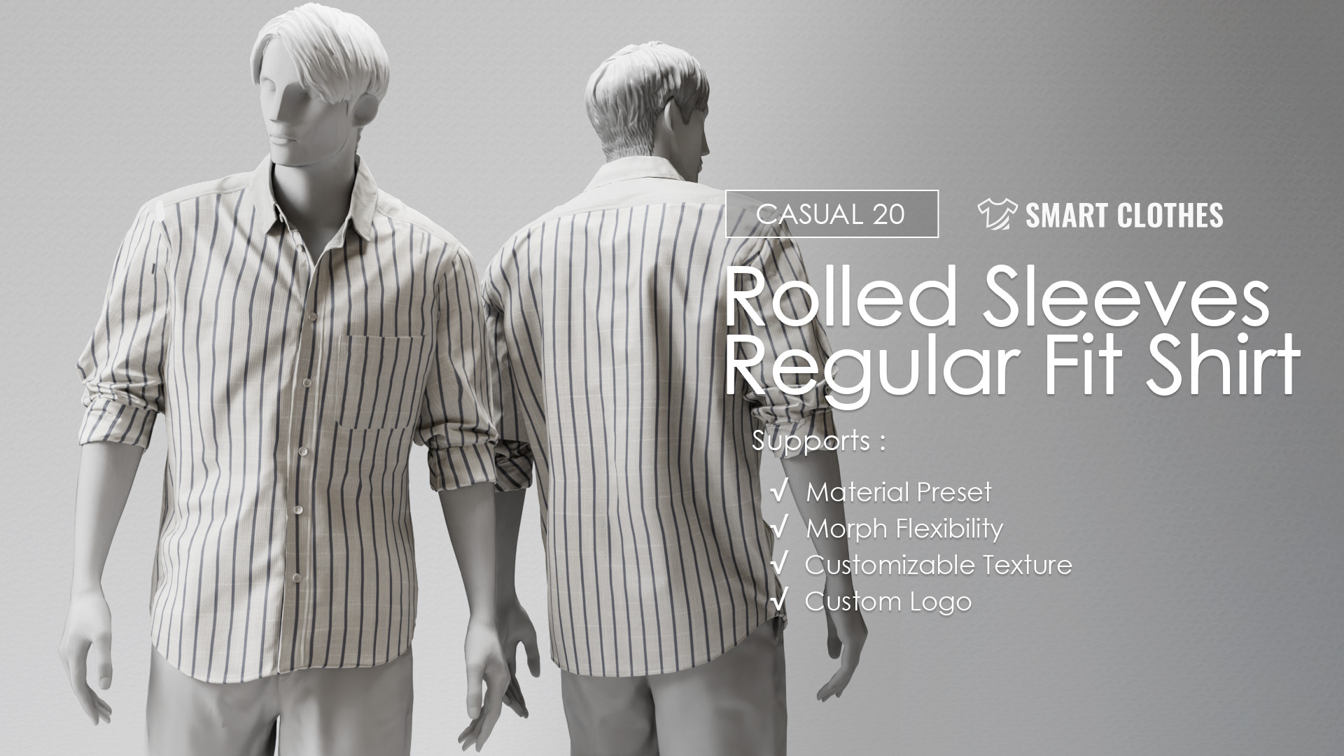 Rolled Sleeves Regular Fit Shirt