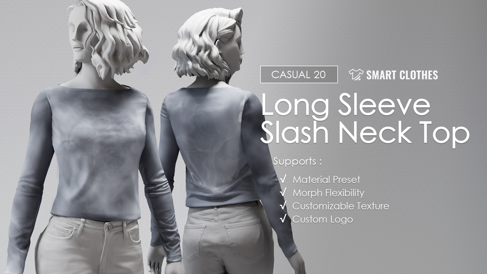 Long Sleeve Slash Neck Top