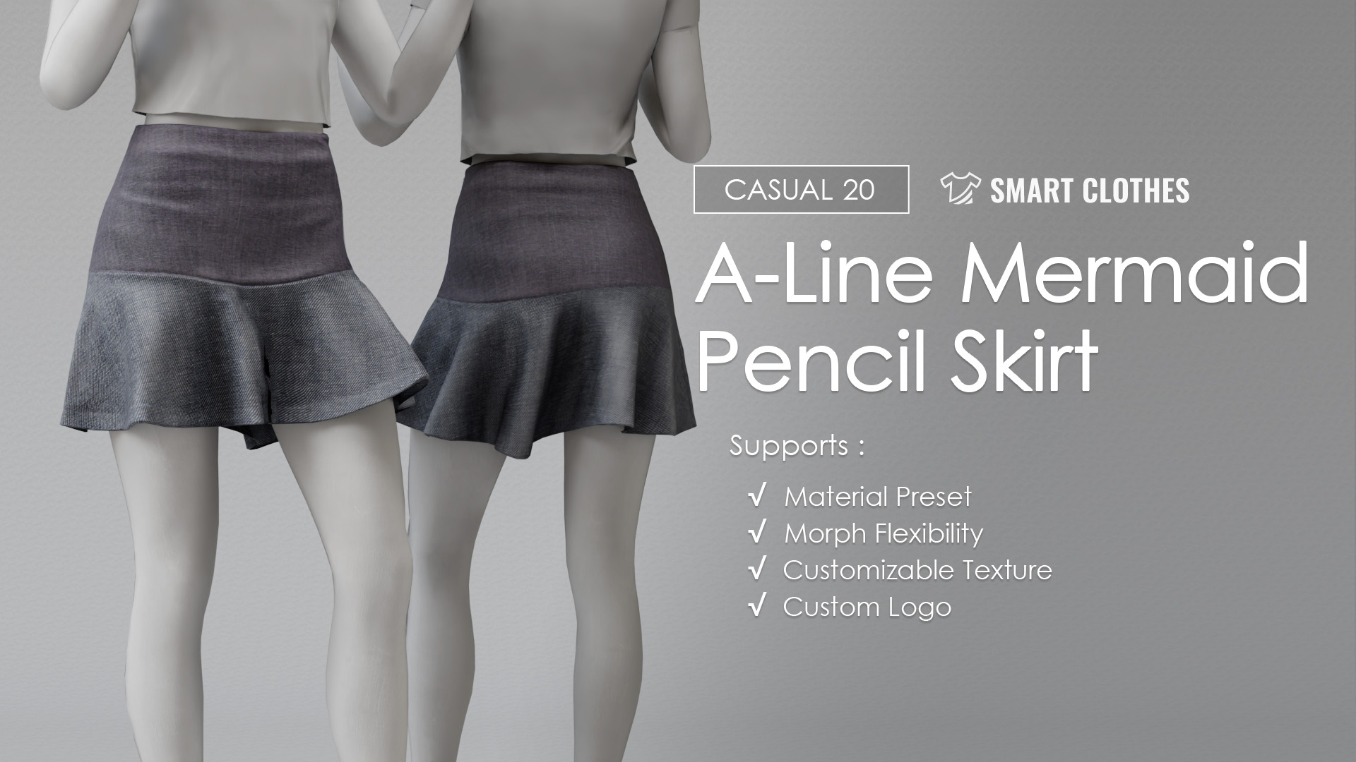 A-Line Mermaid Pencil Skirt