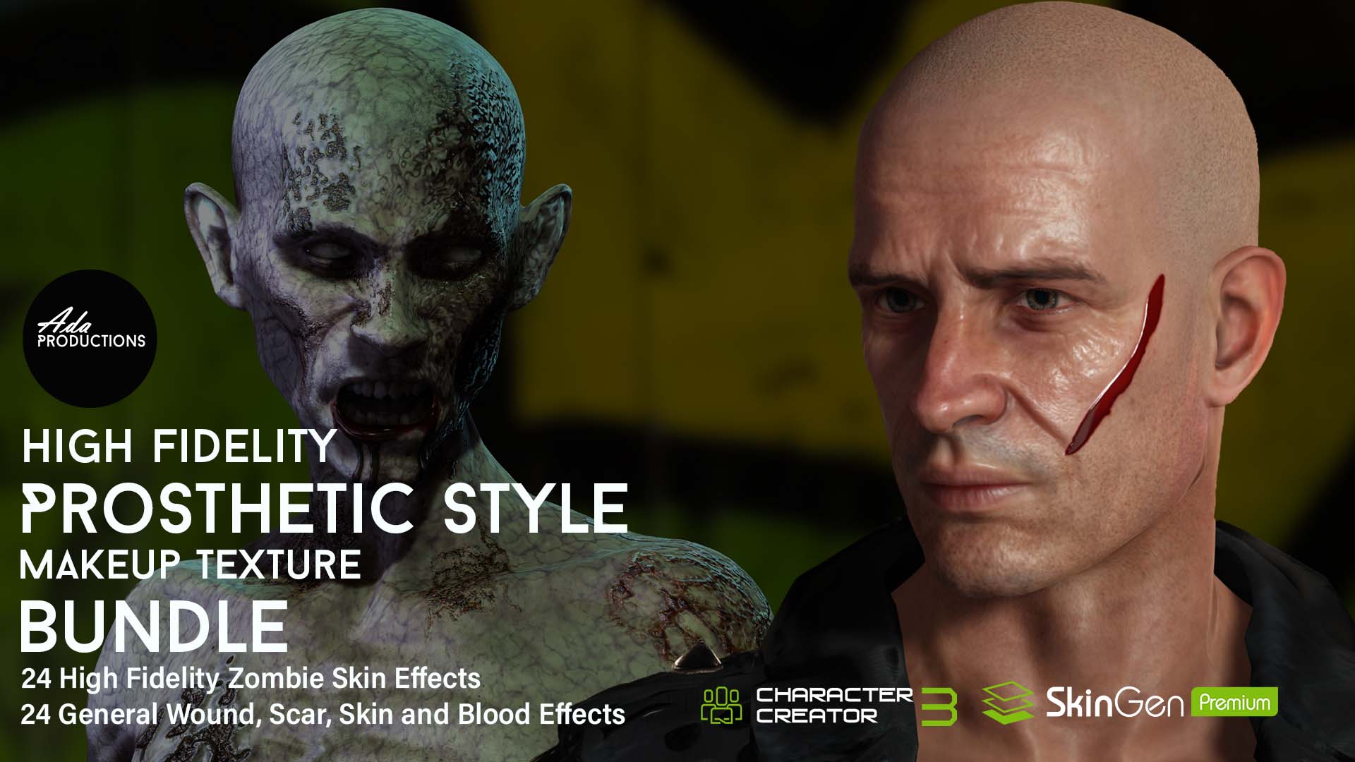High Fidelity Prosthetic Style Makeup Textures Bundle